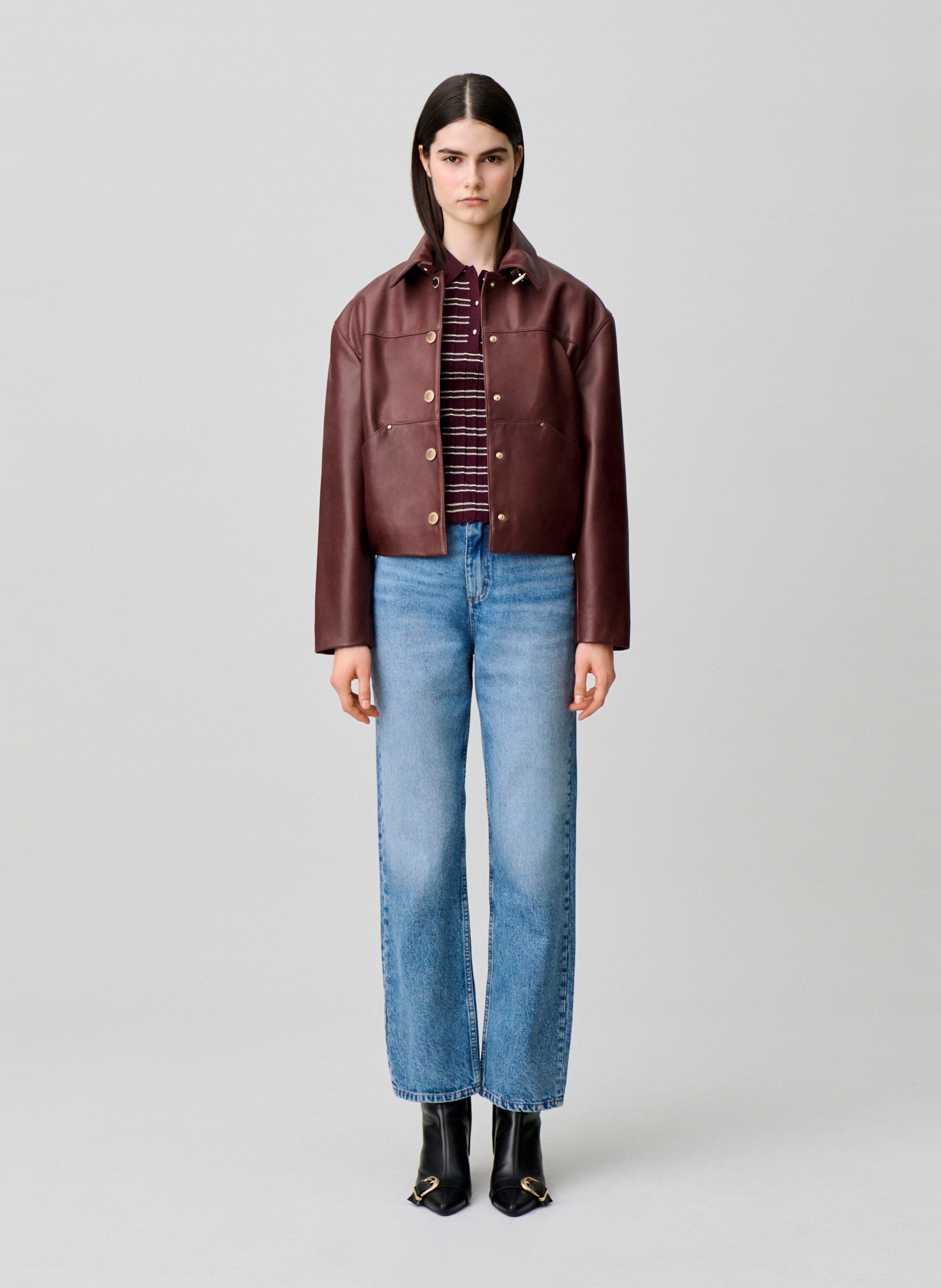 Katoenen jeans met rechte pijp CLAUDIE PIERLOT Blauw