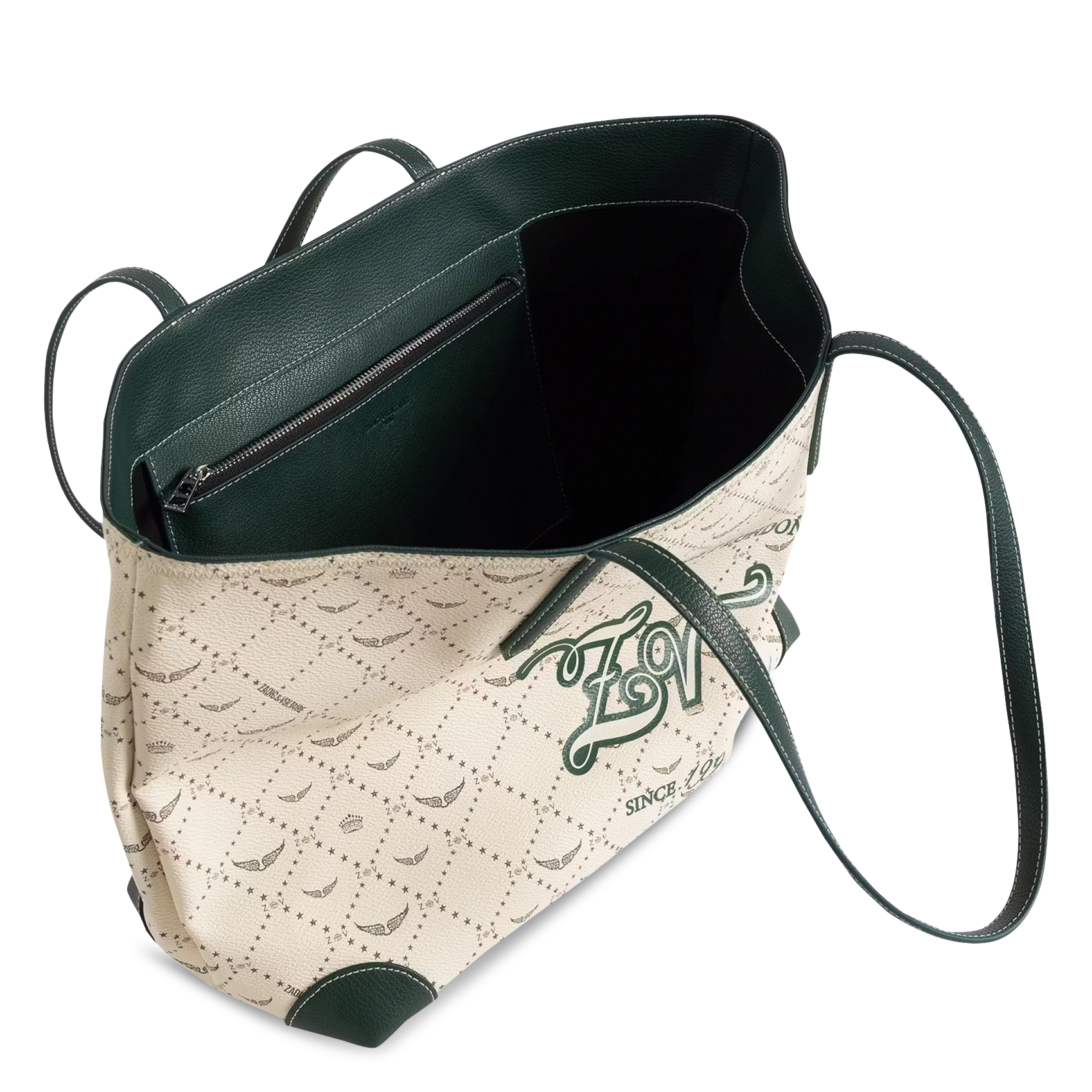 Printed tote bag ZADIG&VOLTAIRE White