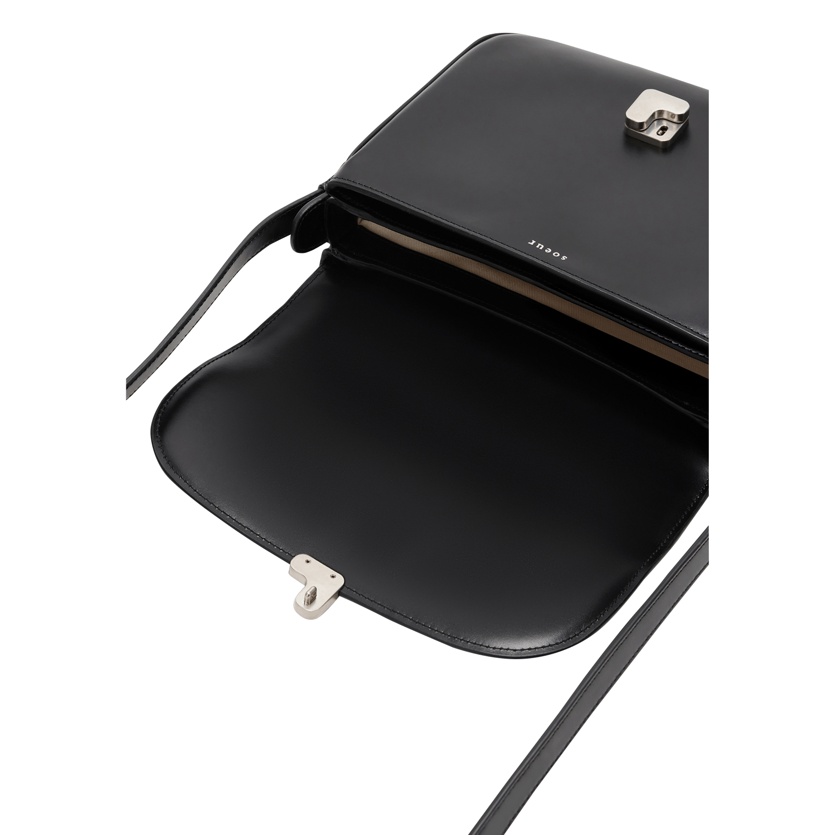 Sac bandoulière en cuir SOEUR Noir