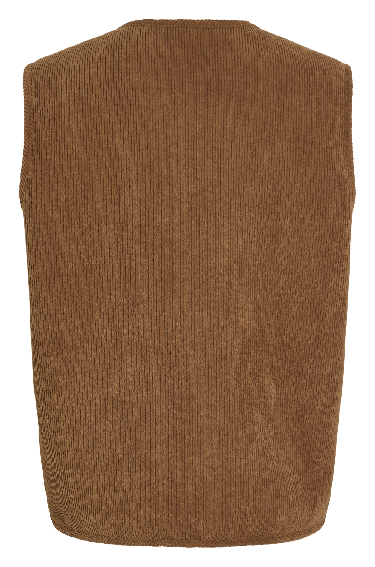 Mouwloos fluwelen ribfluwelen vest VILA Beige