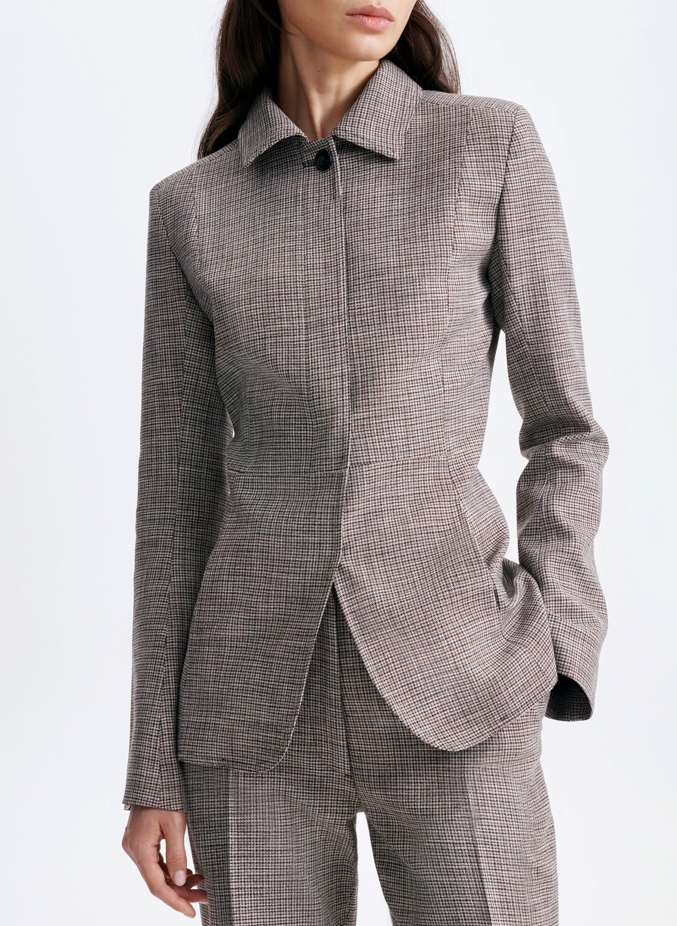 Patterned fitted jacket VANESSA BRUNO Brown