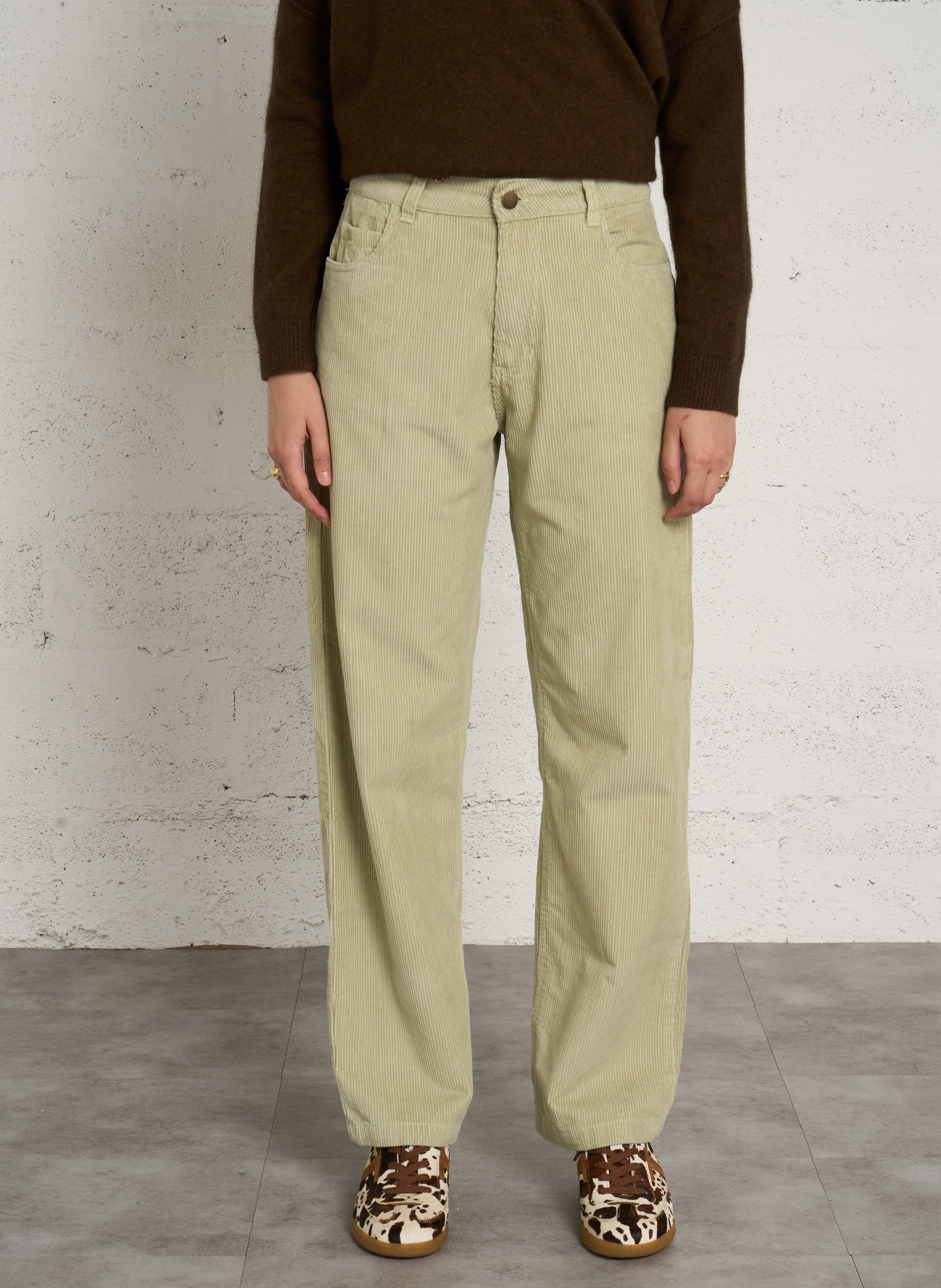 Joggingbroek van katoenen corduroy BILLABONG Groen