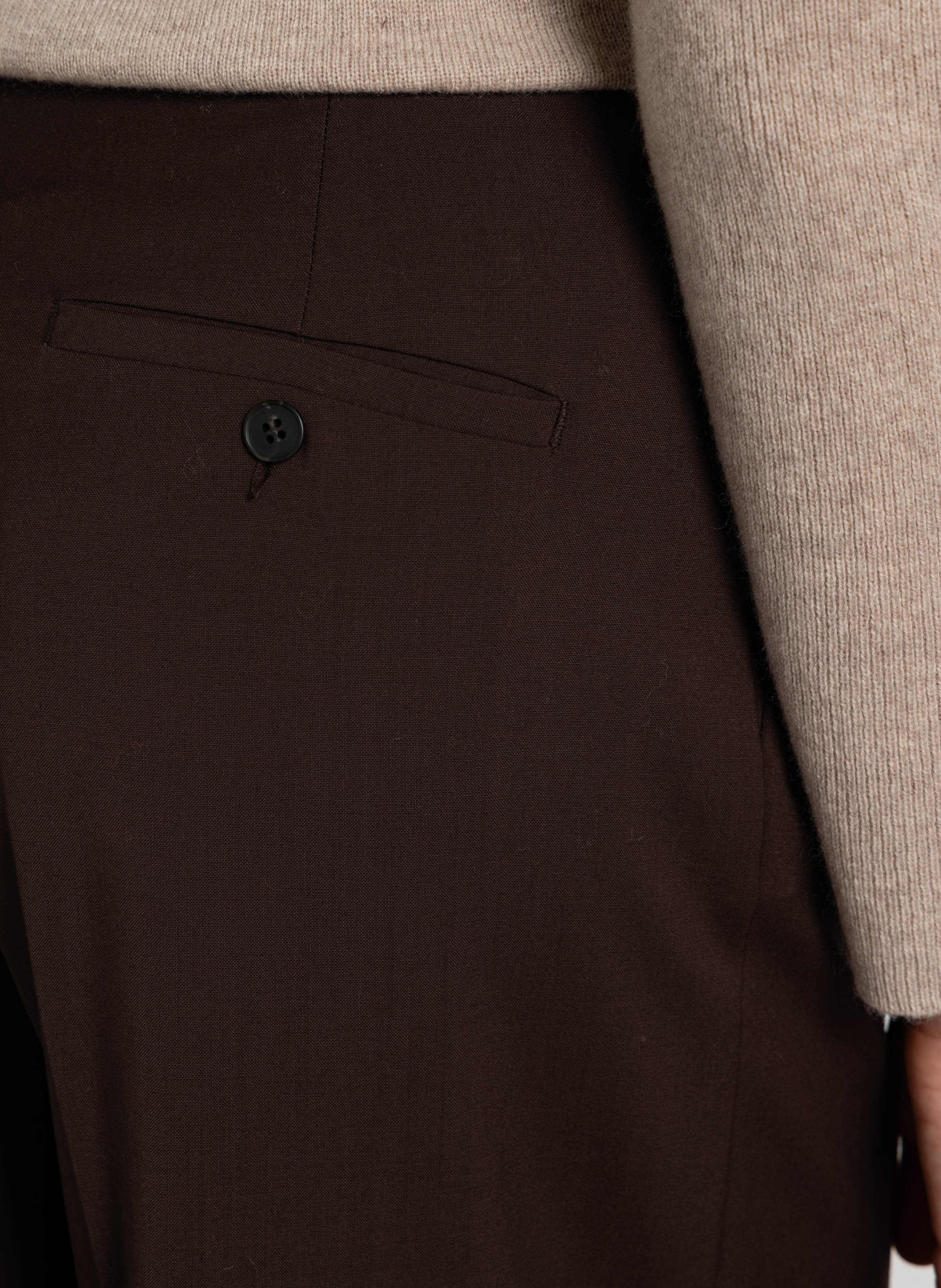 Wool tailored trousers MAX MARA WEEK END Brown