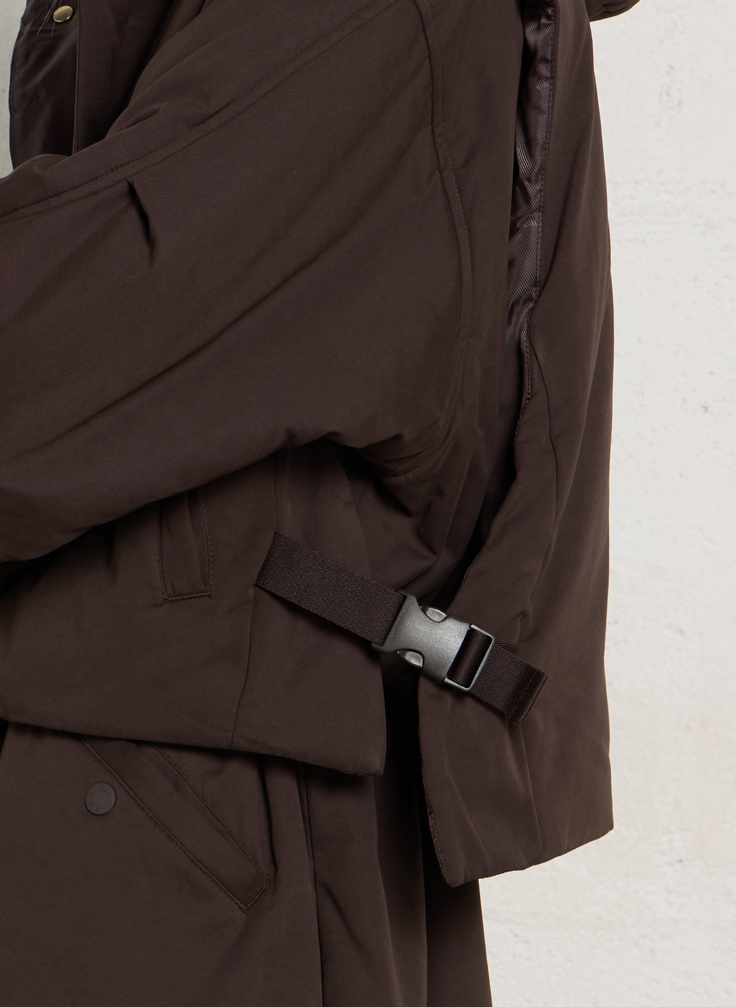Doudoune longue à gilet capuche amovible DES PETITS HAUTS Marron