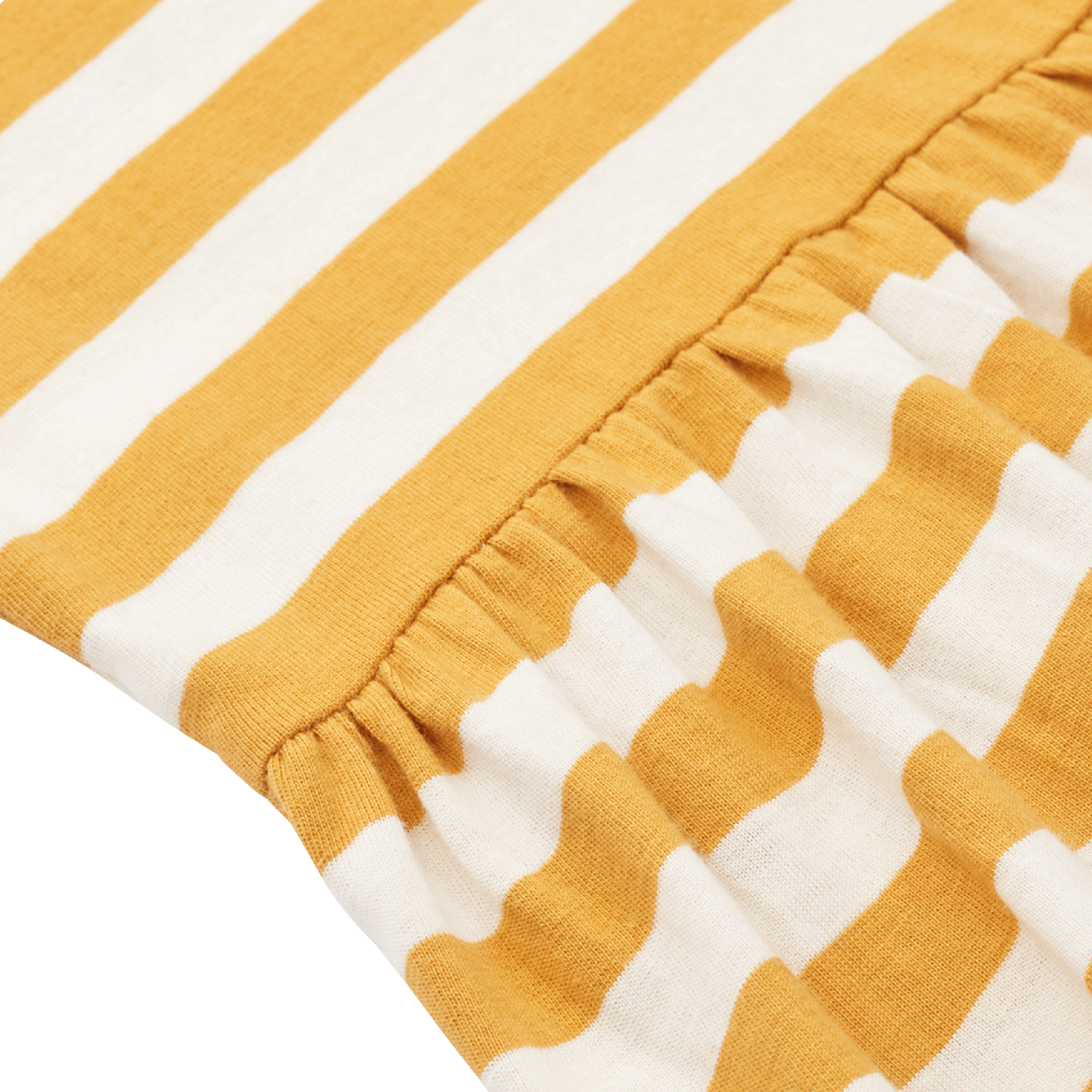 Robe courte col rond à rayures en coton mélangé  LIEWOOD Jaune