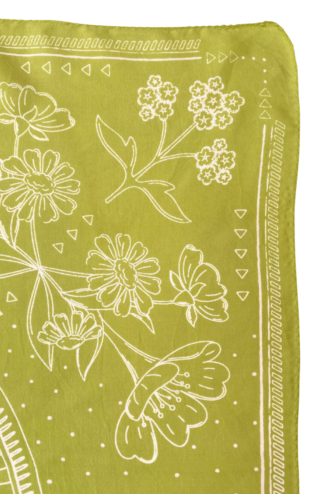 Foulard imprimé en coton Vert