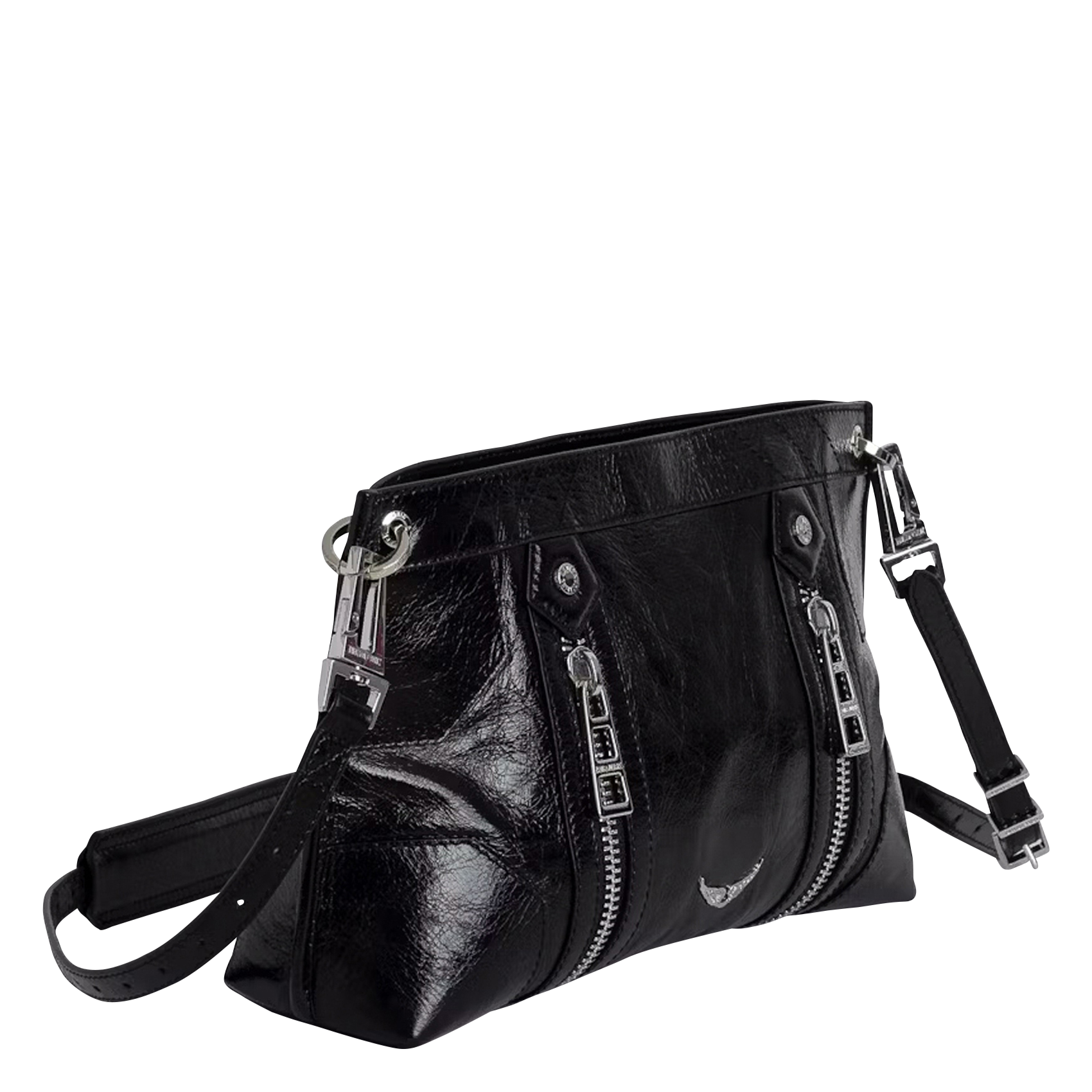 Lakleren schoudertas ZADIG&VOLTAIRE Zwart