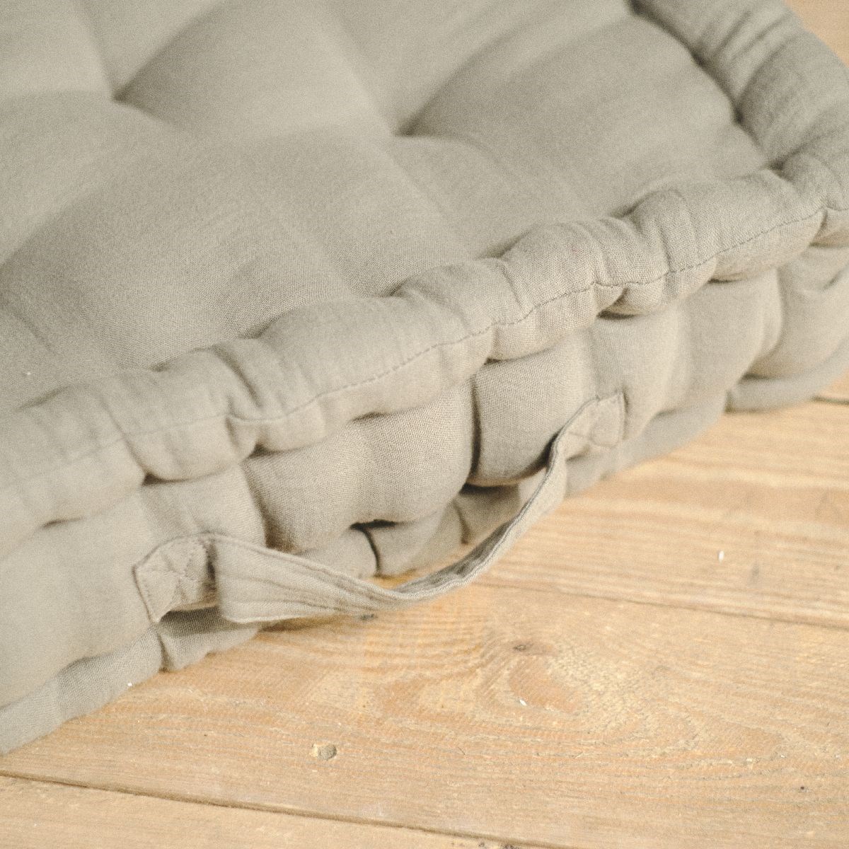 Solid cotton gauze floor cushion TODAY LINGE DE MAISON Green