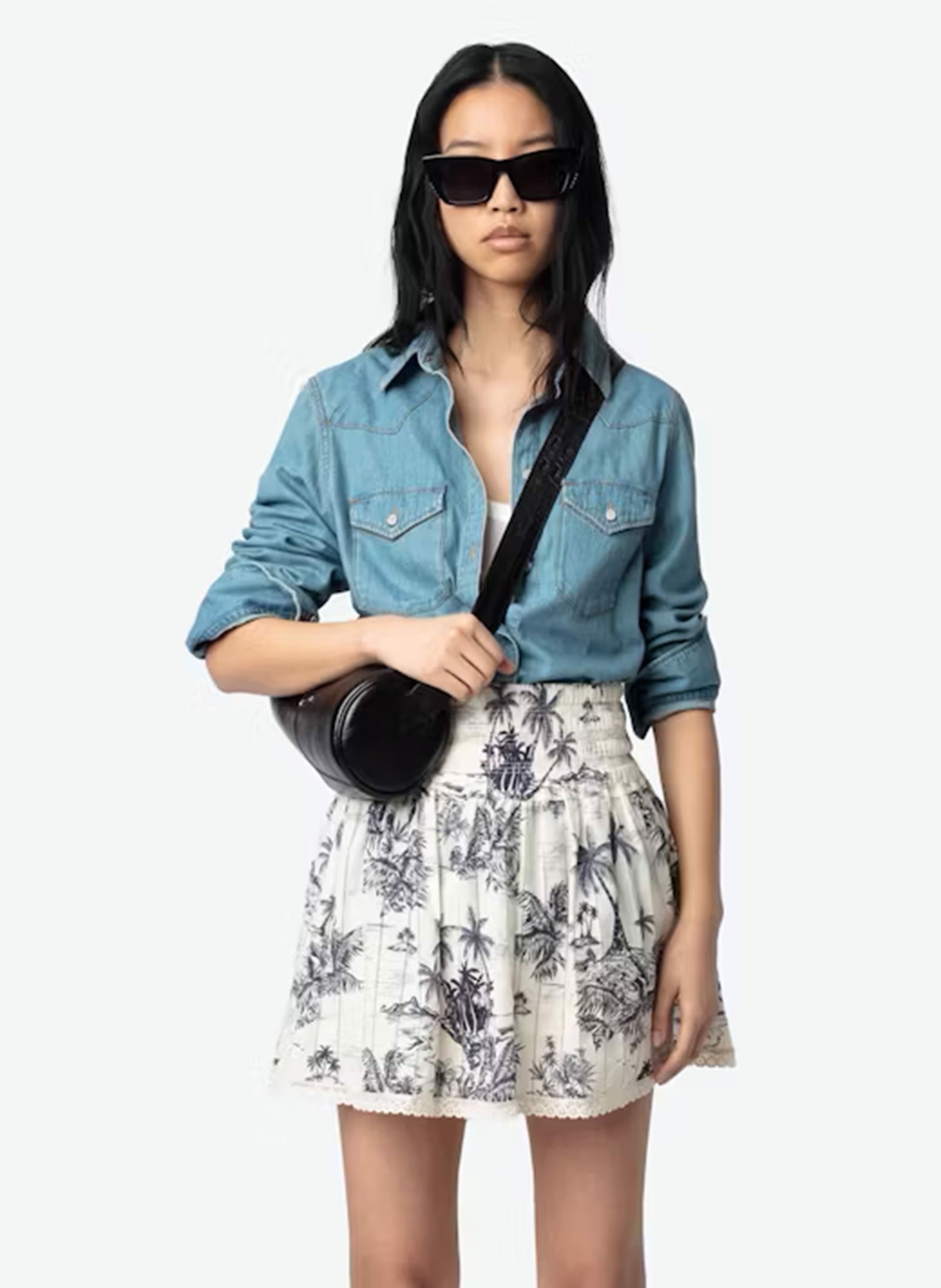 Chemise droite en coton ZADIG&VOLTAIRE Bleu
