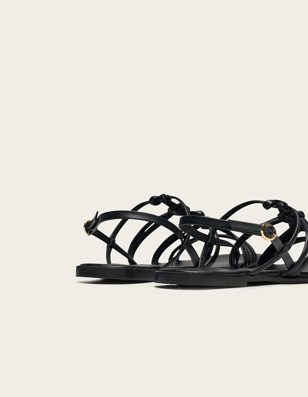 Faux leather sandals ODAJE EX. M.MOUSTACHE Black