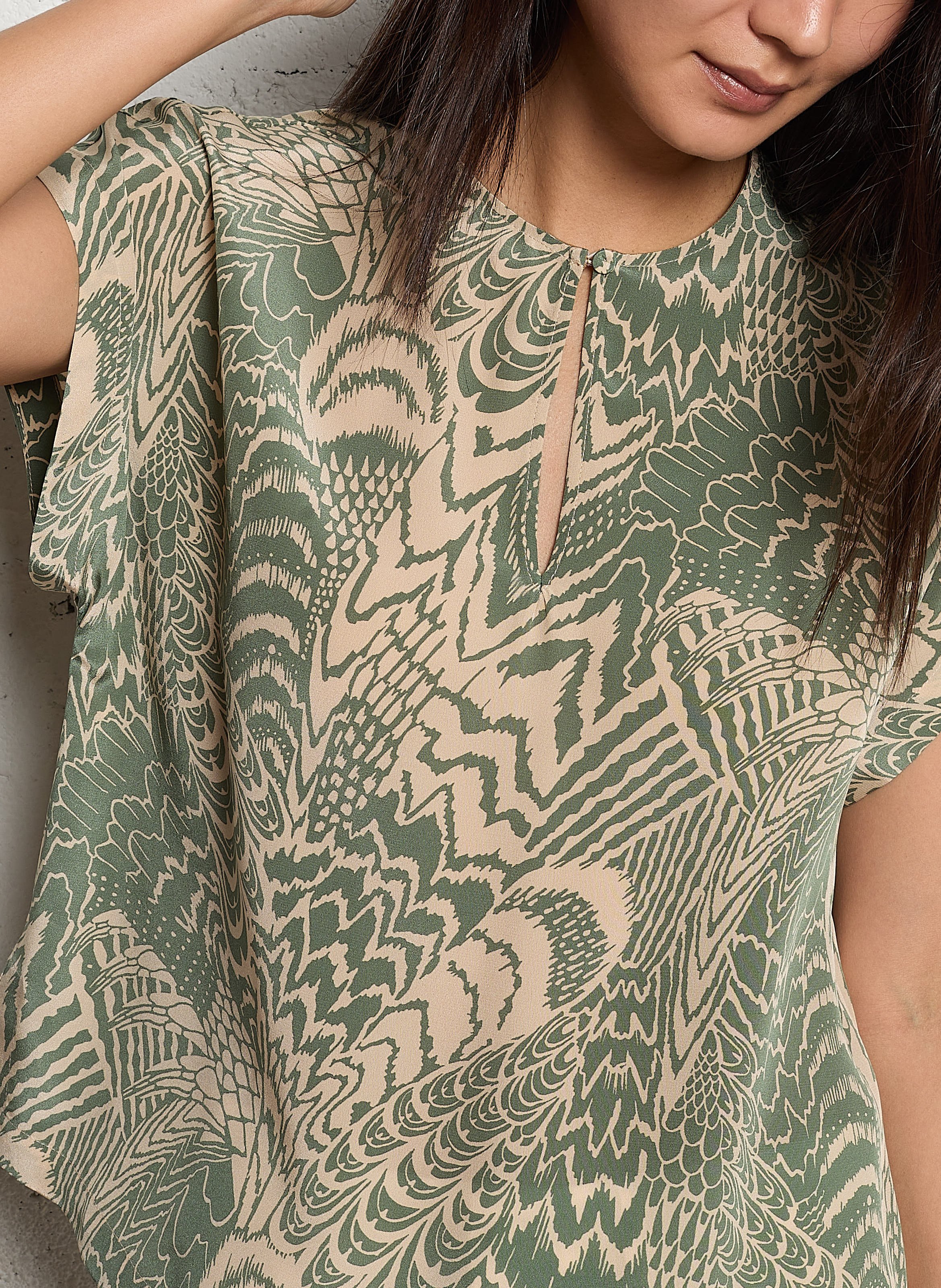 Blouse imprimée en soie MOMONI Multicolore