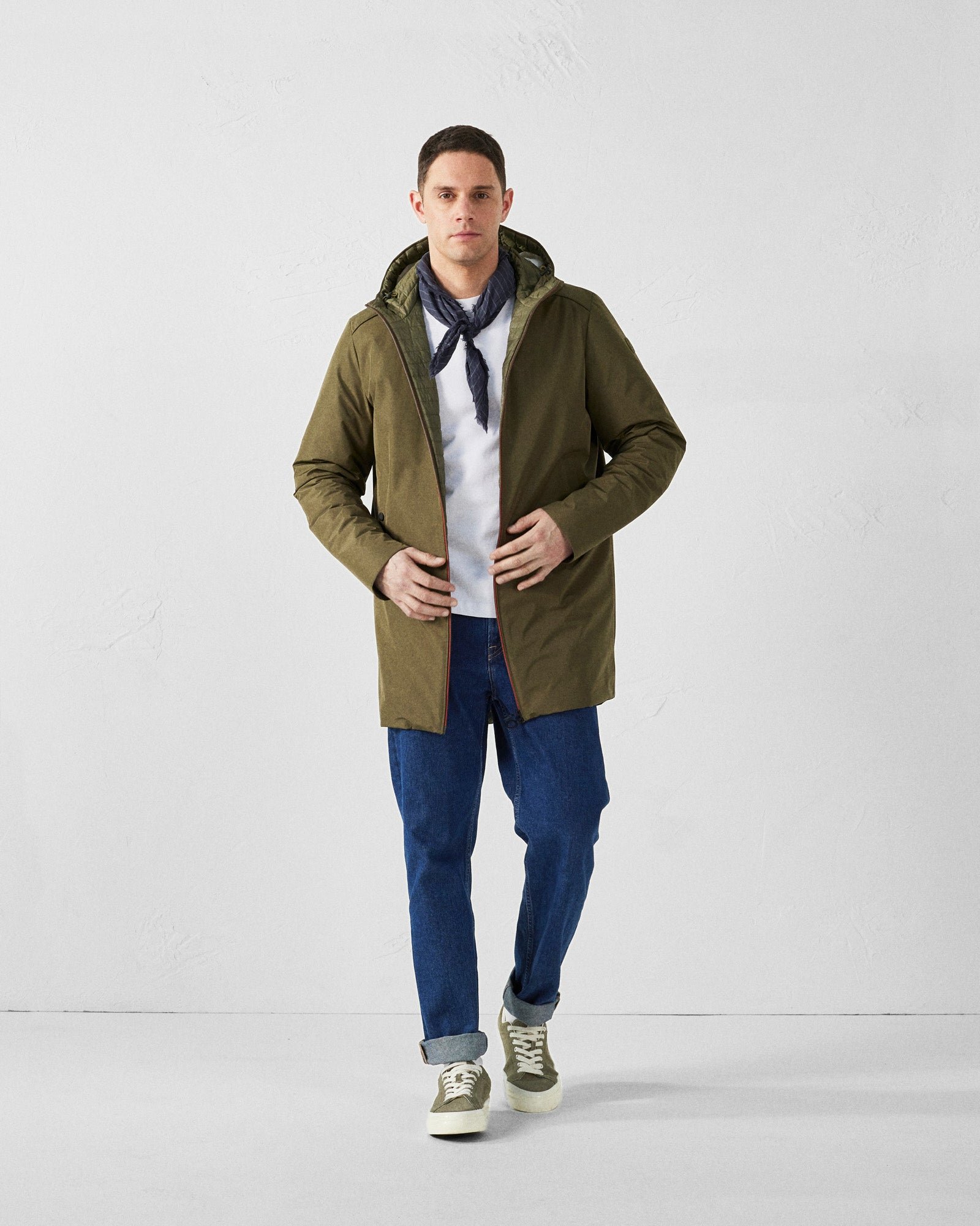 Boris ultralight long hooded jacket JOTT Green