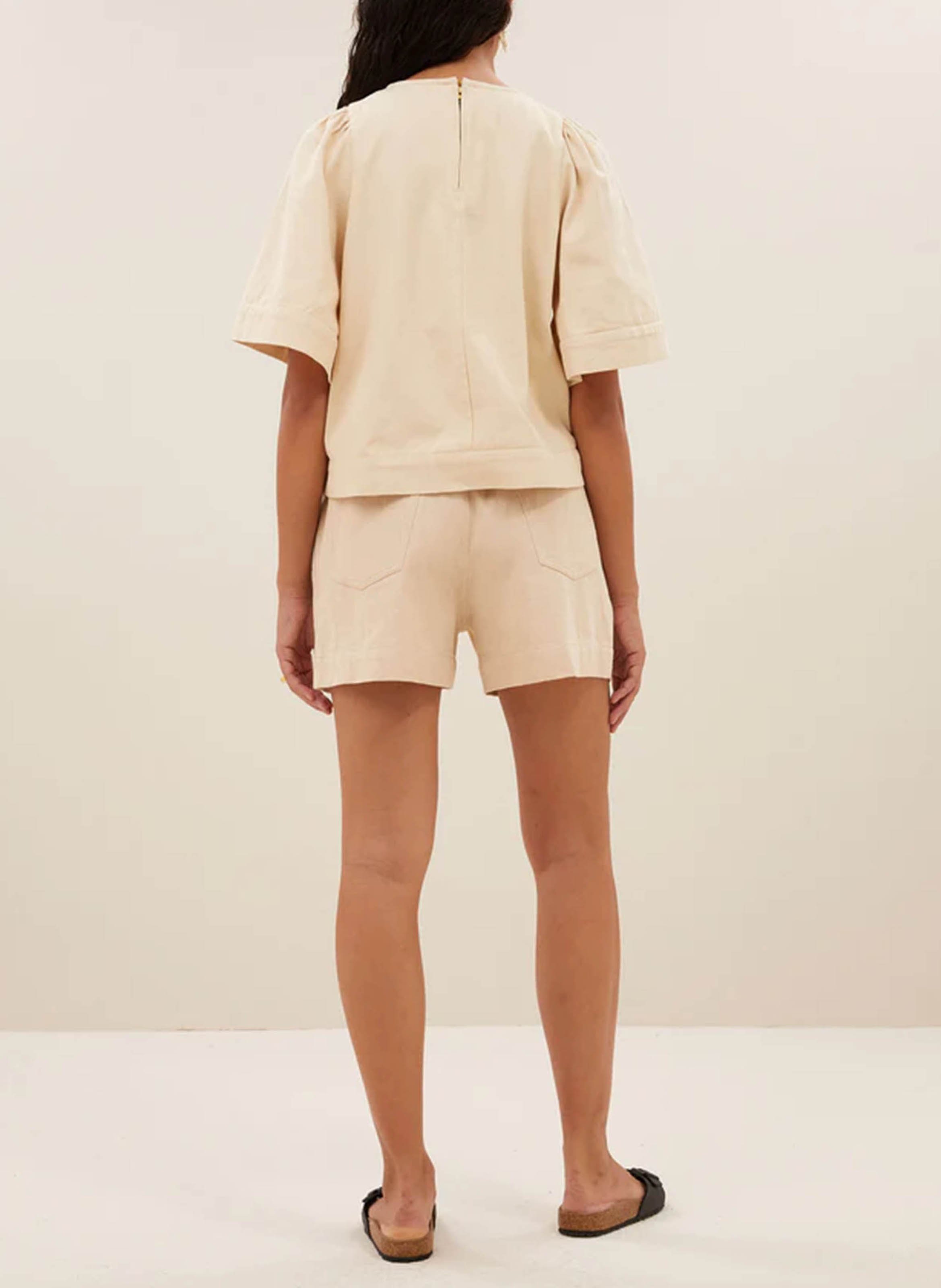 Blouse oversize en coton BY BAR Beige