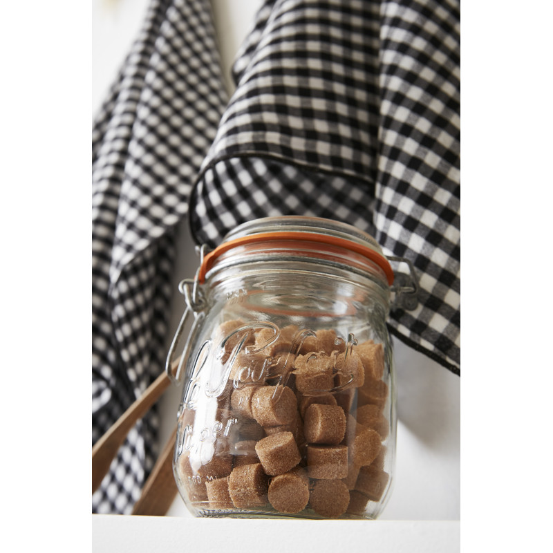 Lot de 2 essuie-mains en gaze de coton L'EFFET PAPILLON Noir