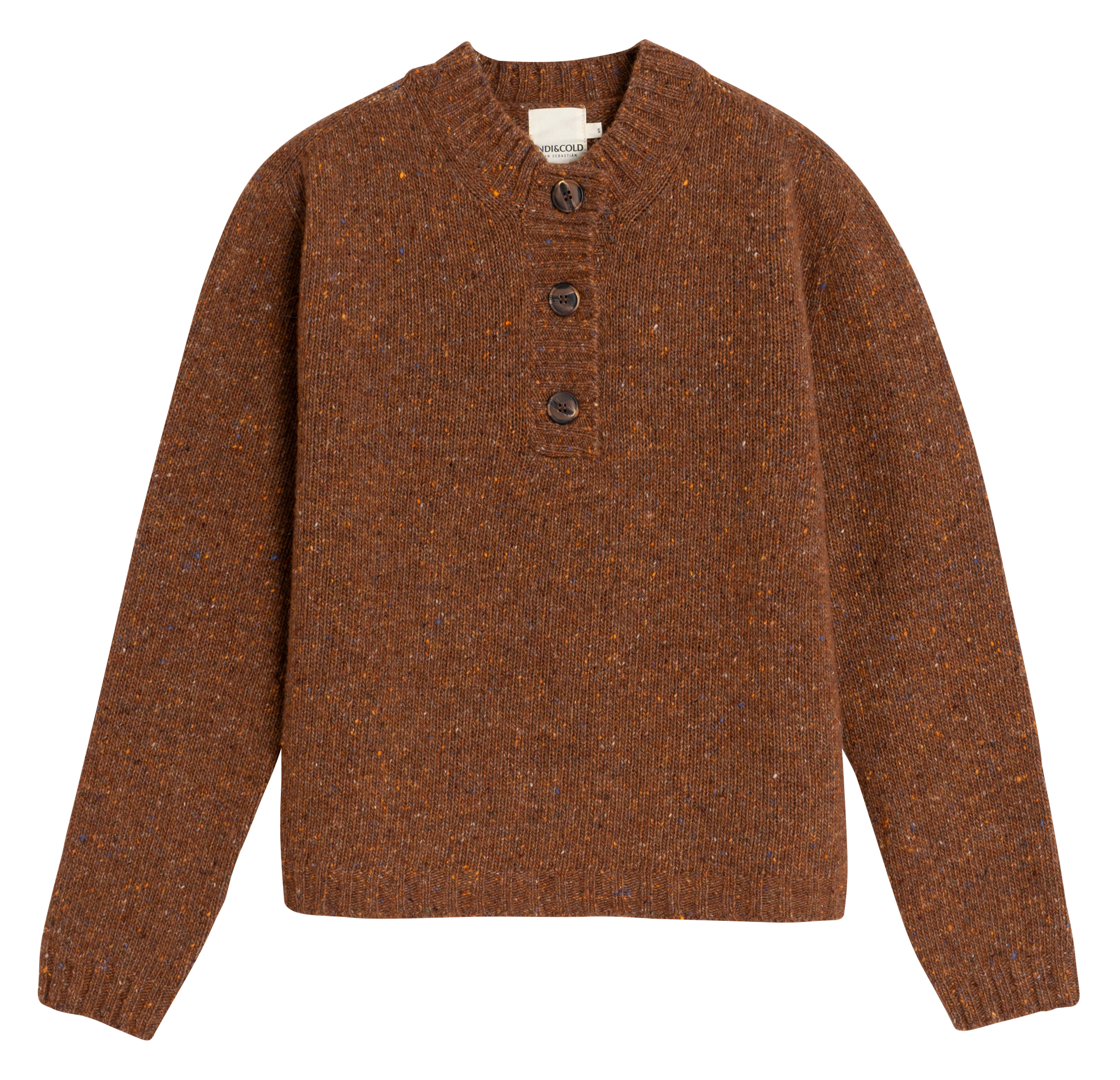 Pull col rond INDI & COLD Marron