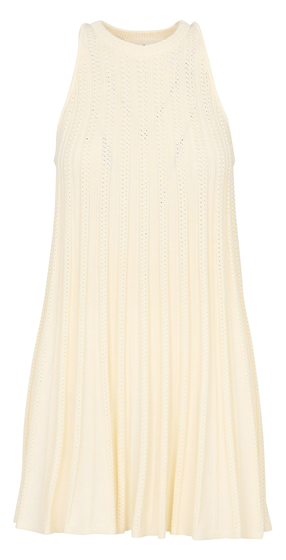 Robe courte col rond en coton mélangé BA&SH Beige
