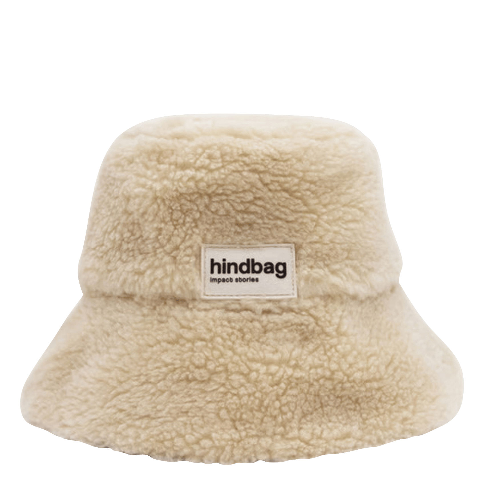 Faux fur bucket hat HINDBAG Beige
