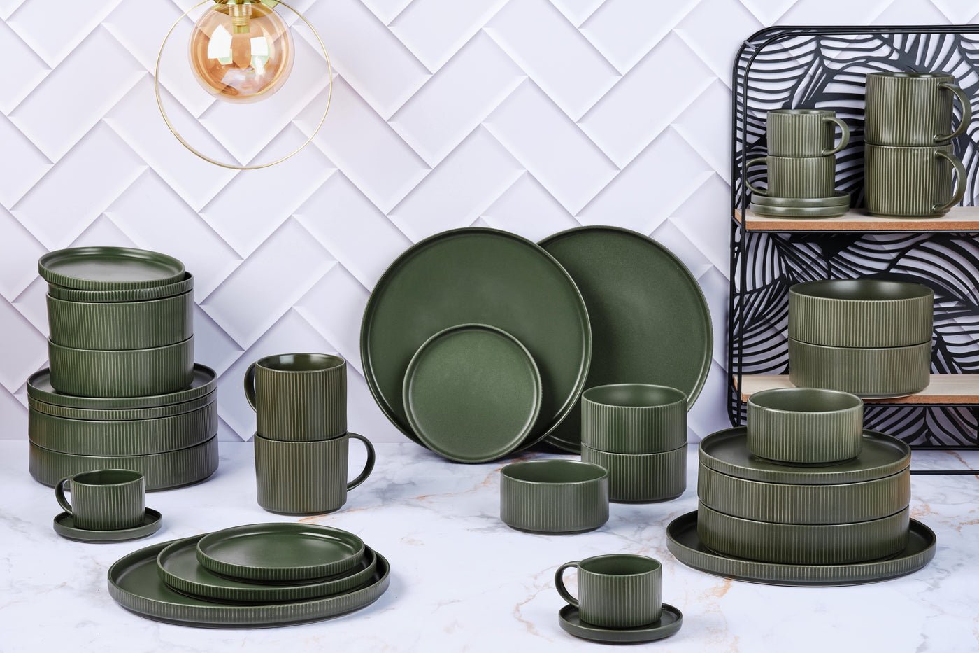 Complete Scandi set - 36 pieces - olive BJORN Green