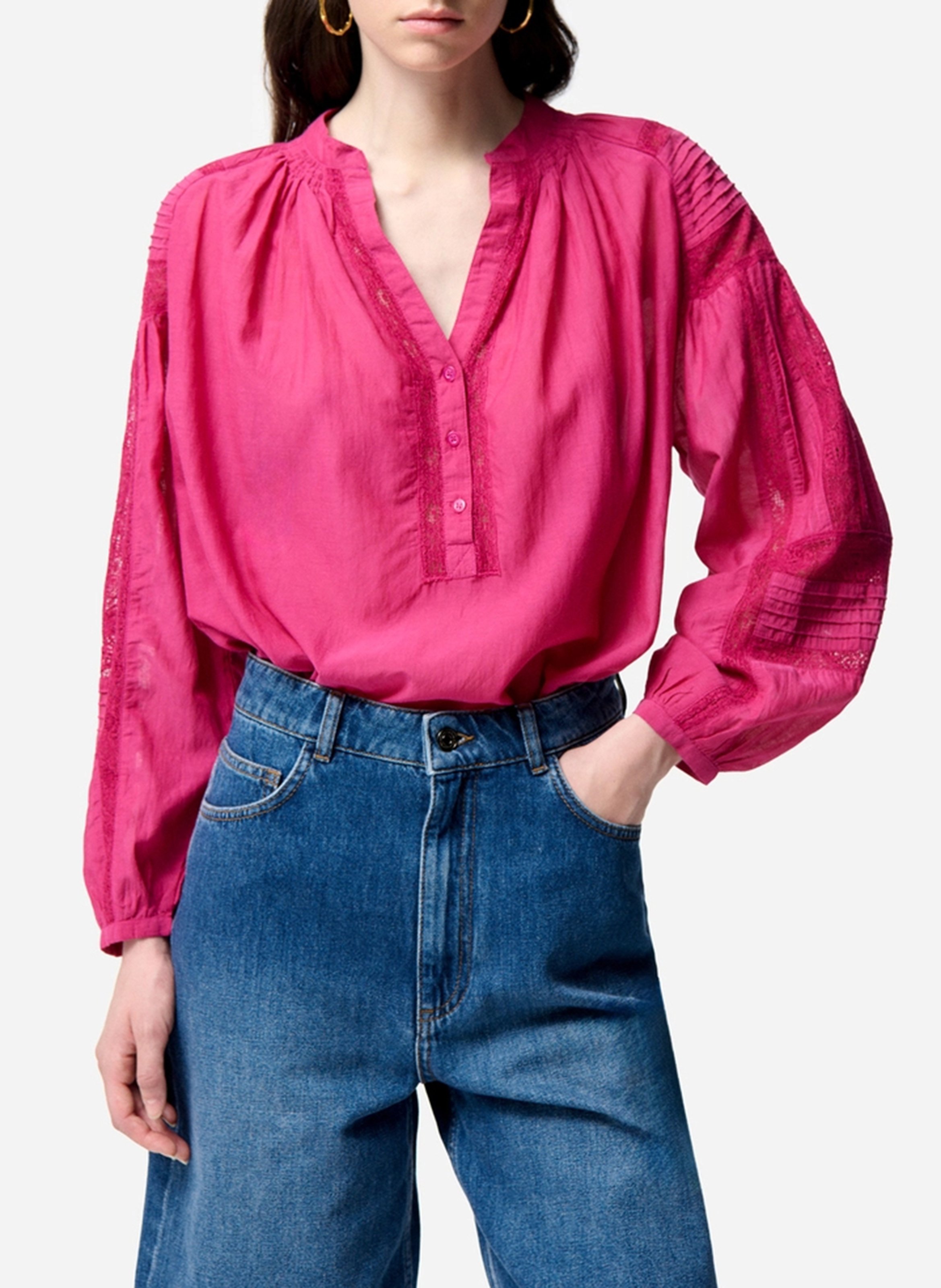 Kanten top met lange mouw VANESSA BRUNO Roze