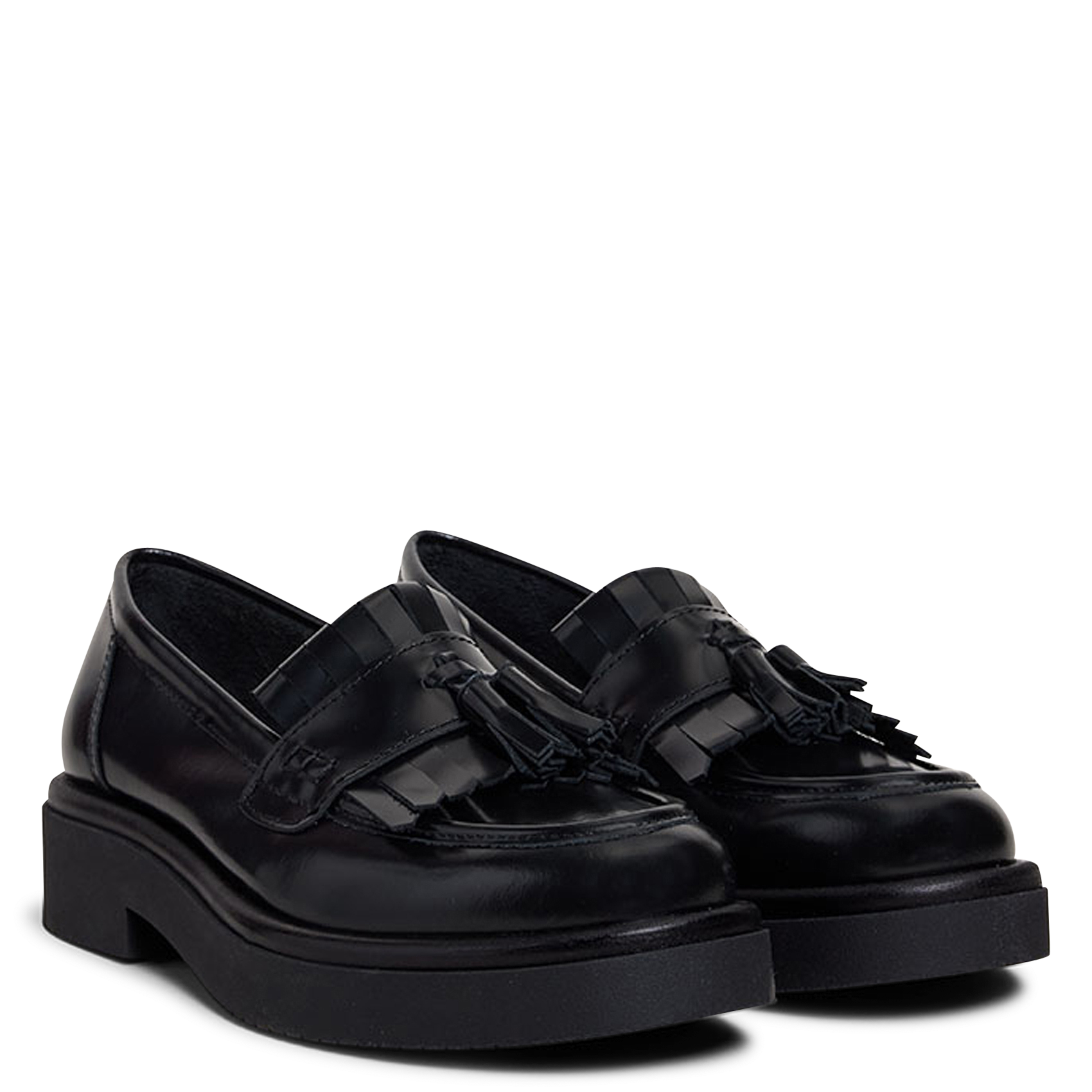 Leather platform loafers JONAK Black