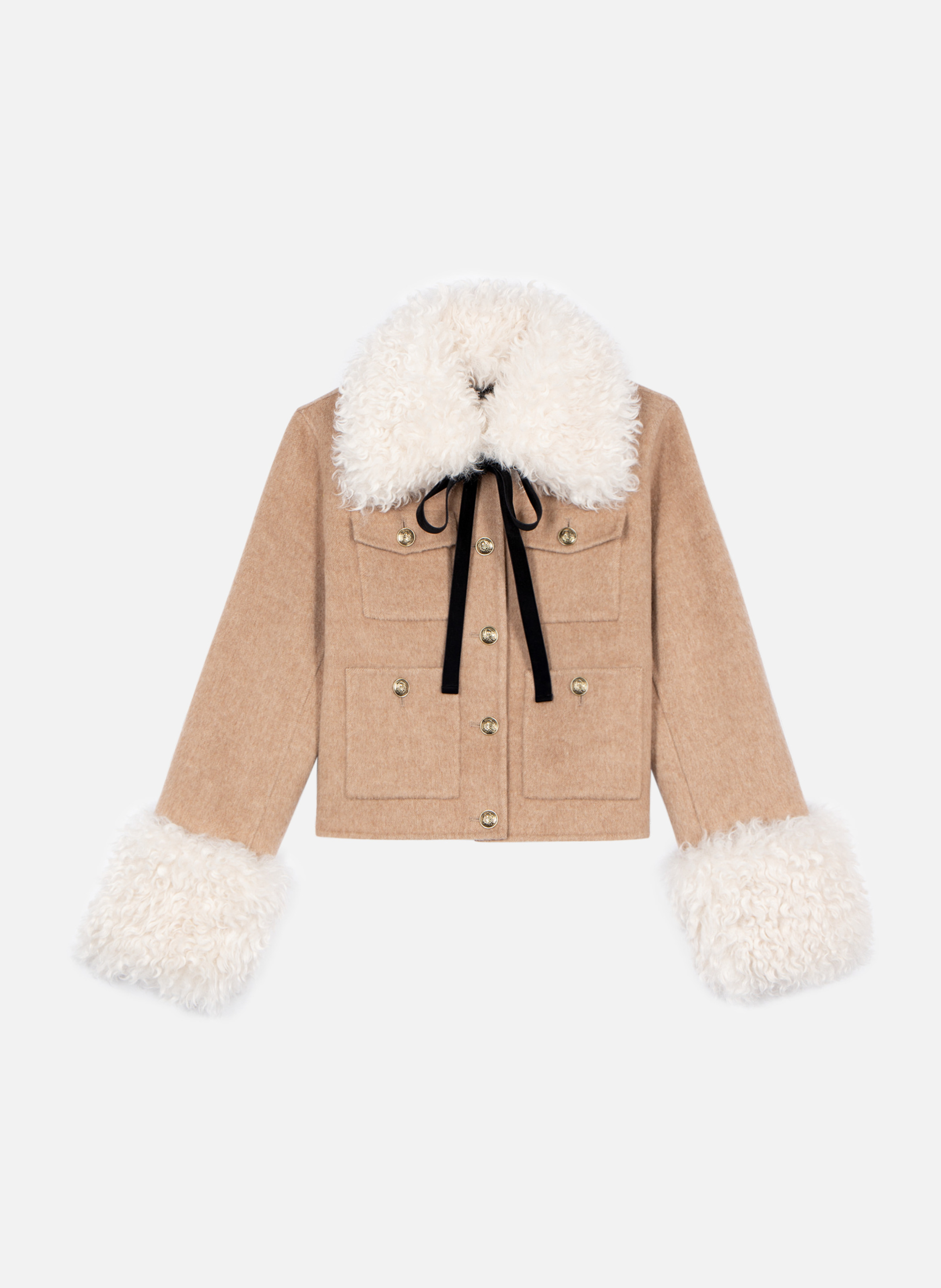 Blouson col sherpa THE KOOPLES Beige