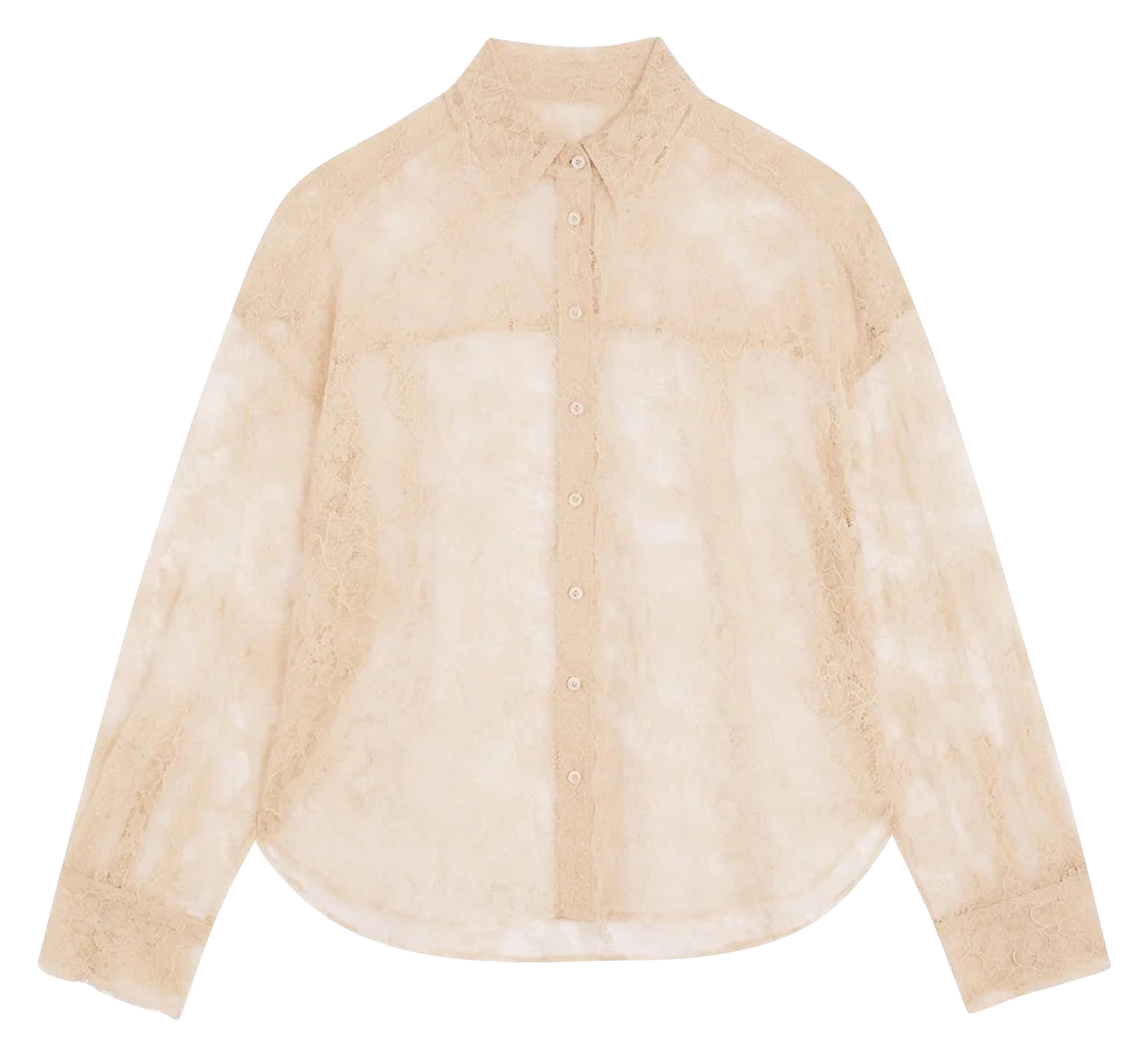 Chemise col classique en dentelle ROSEANNA Blanc