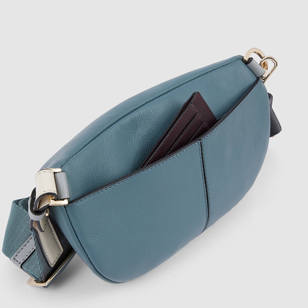 Women's leather RFID protected waist bag PIQUADRO Black