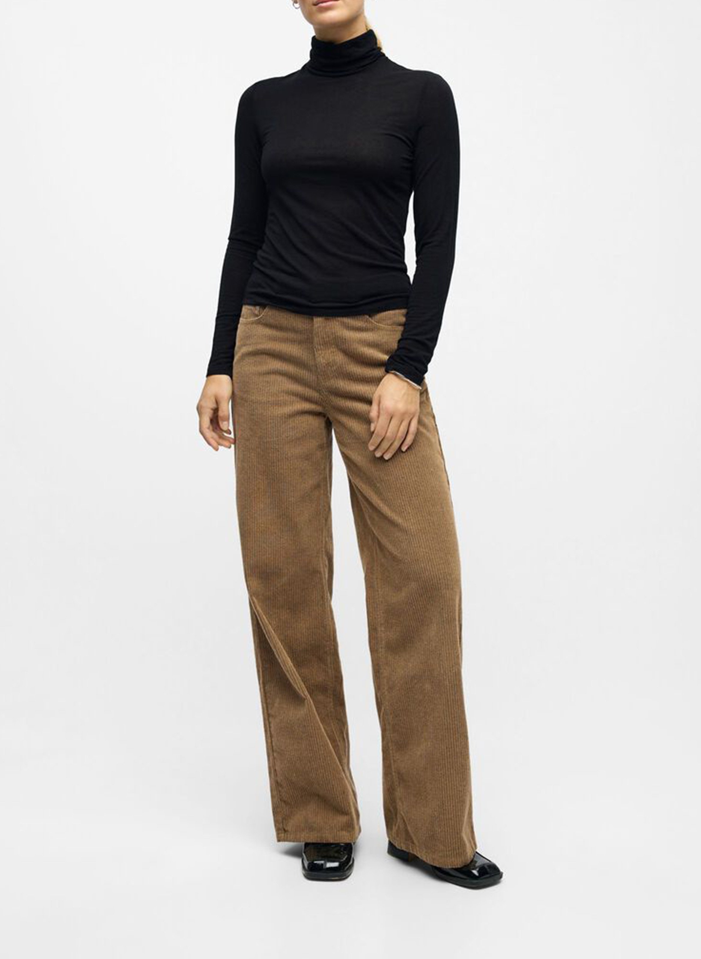 Trui met opstaande kraag OBJECT Zwart