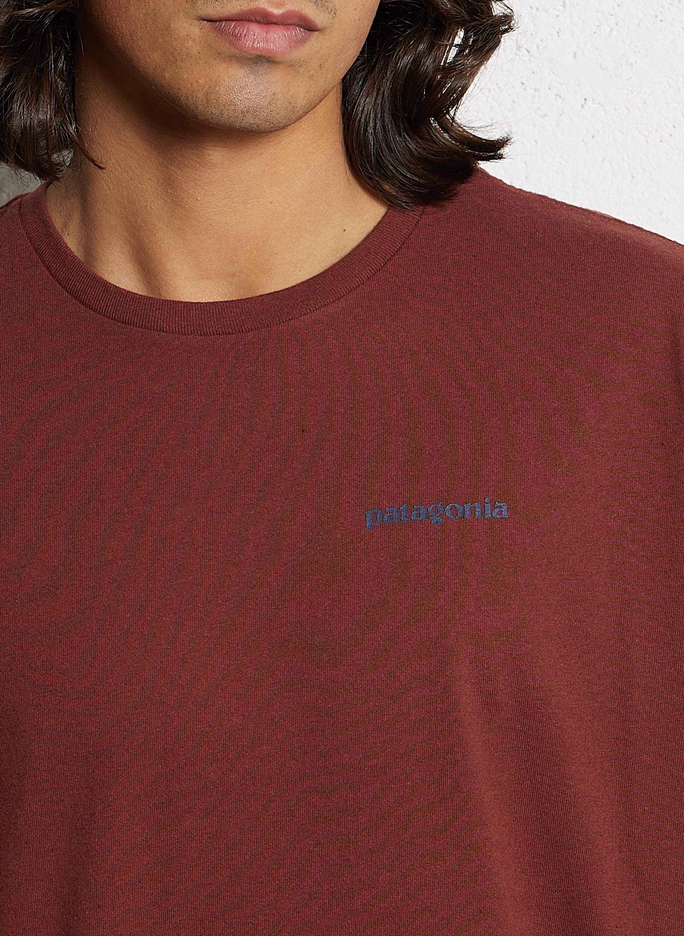 Straight T-shirt in mixed recycled cotton PATAGONIA Brown