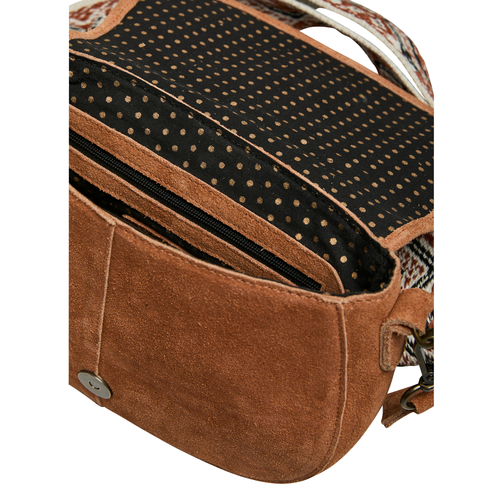 Leren clutch PIECES Bruin