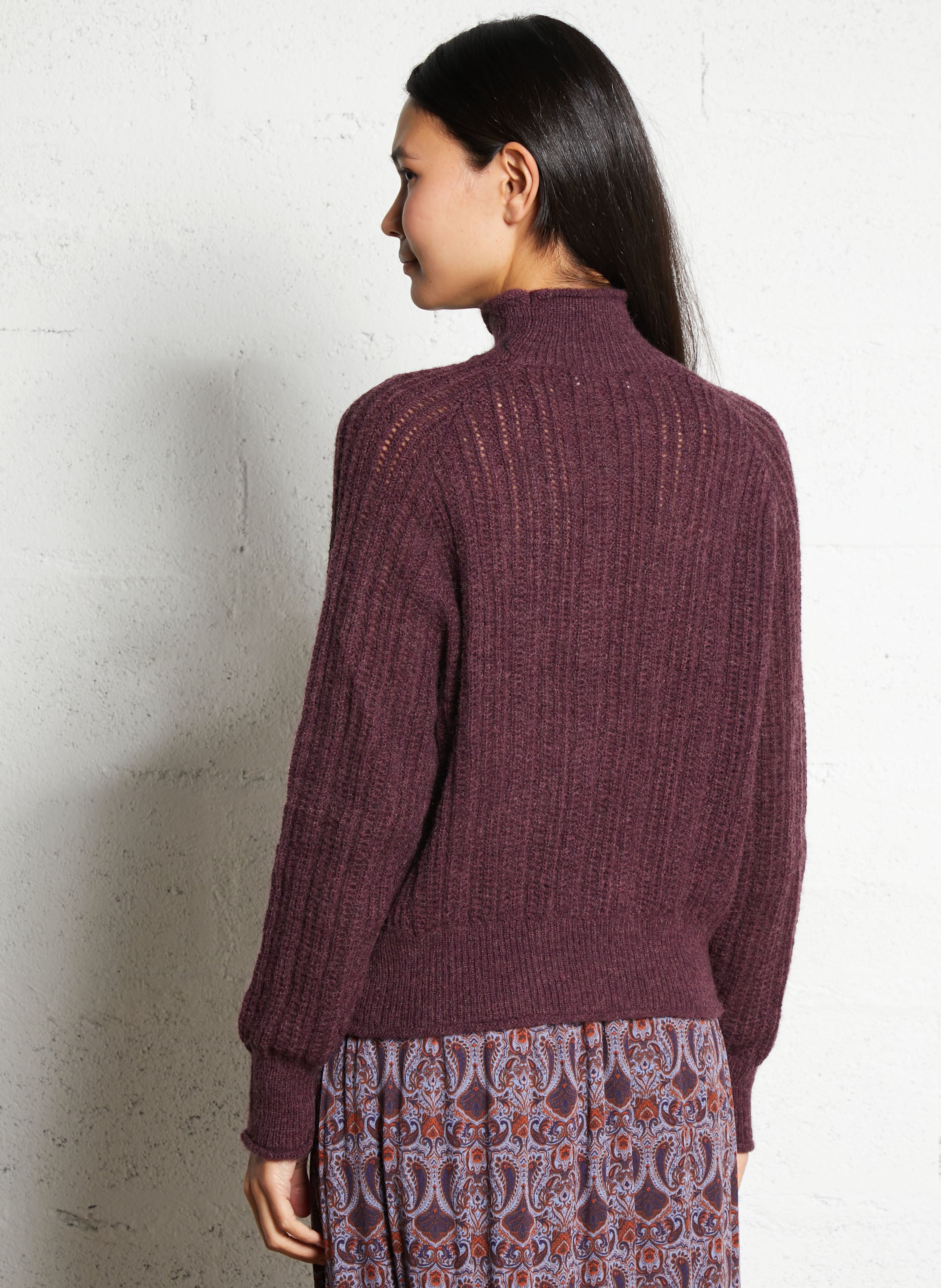 Oversize-Pullover mit Stehkragen LA PETITE ETOILE Rot
