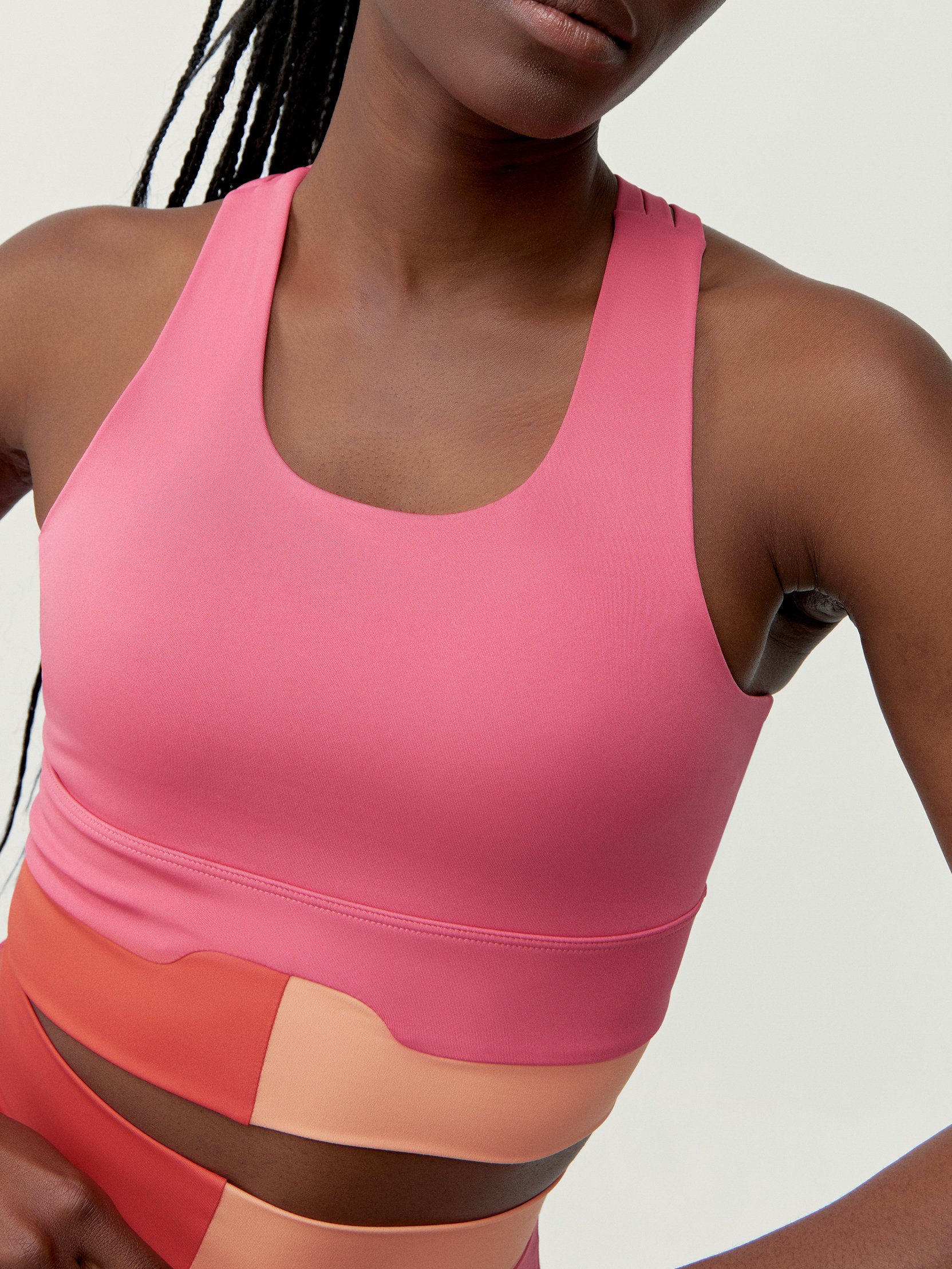 Medium support sports bra by Kalinda BORN LIVING YOGA Pink
