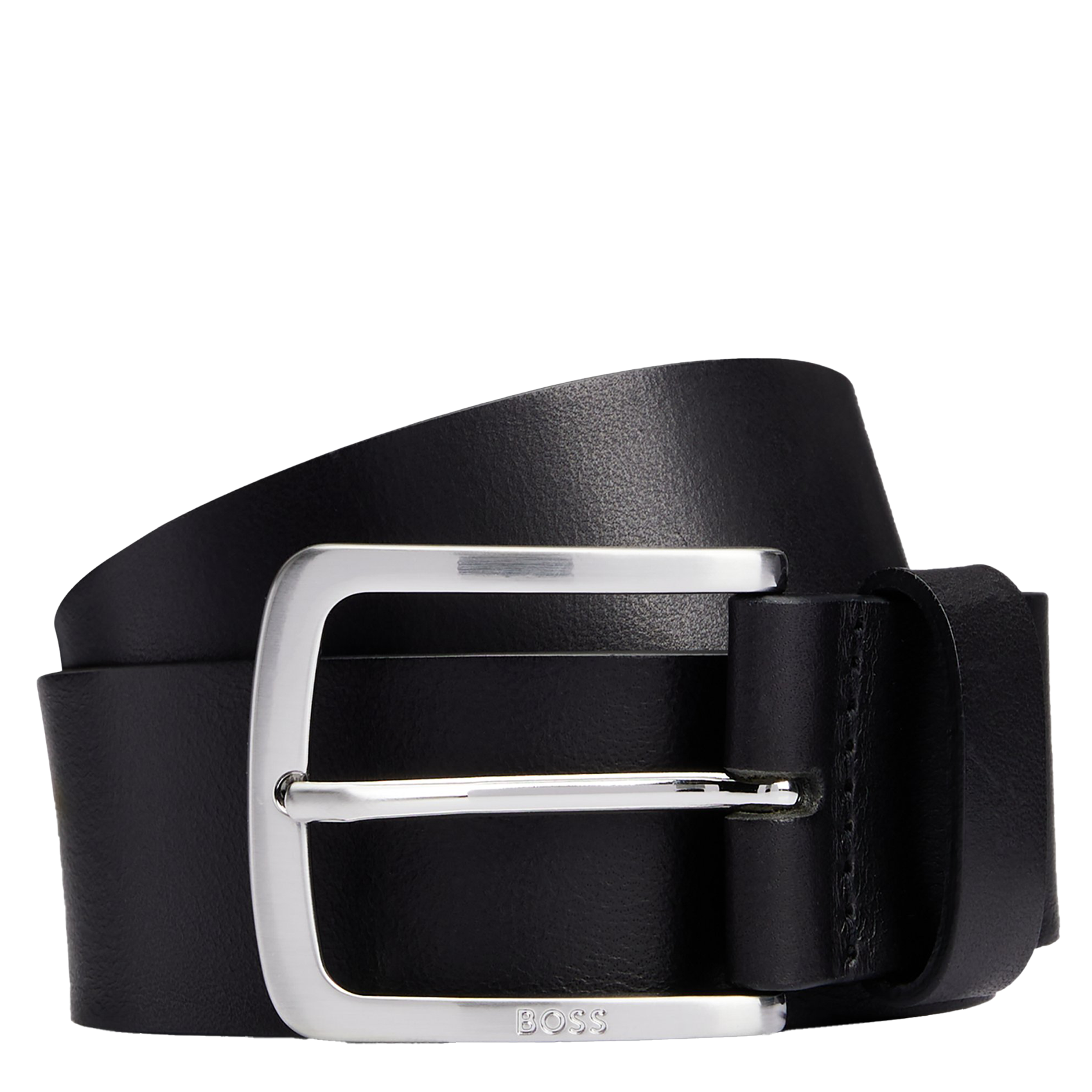 - Buckle closure. - Width: 3 cm.  BOSS Black