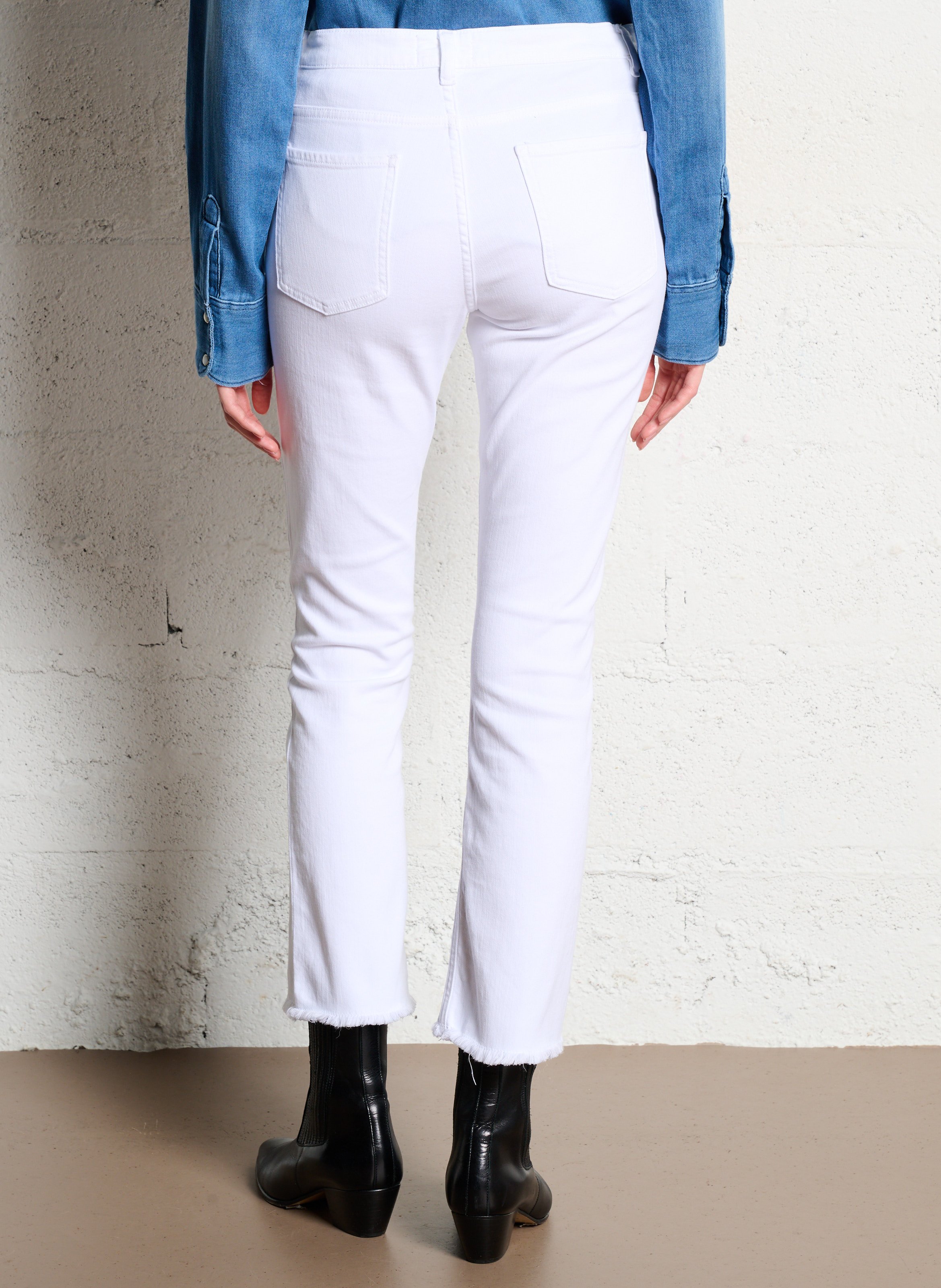 Flared jeans - katoenblend Wit