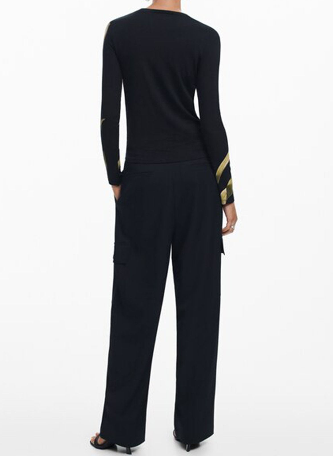 Tee-shirt manches longues imprimé  DESIGUAL Noir