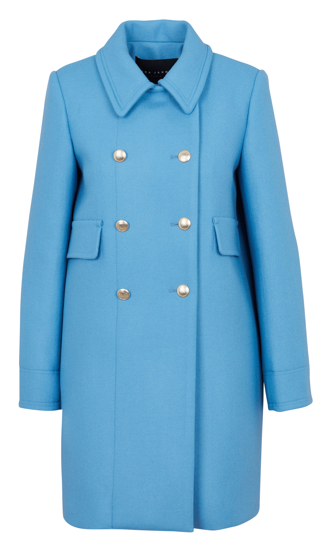 Manteau droit col classique en laine mélangée TARA JARMON
