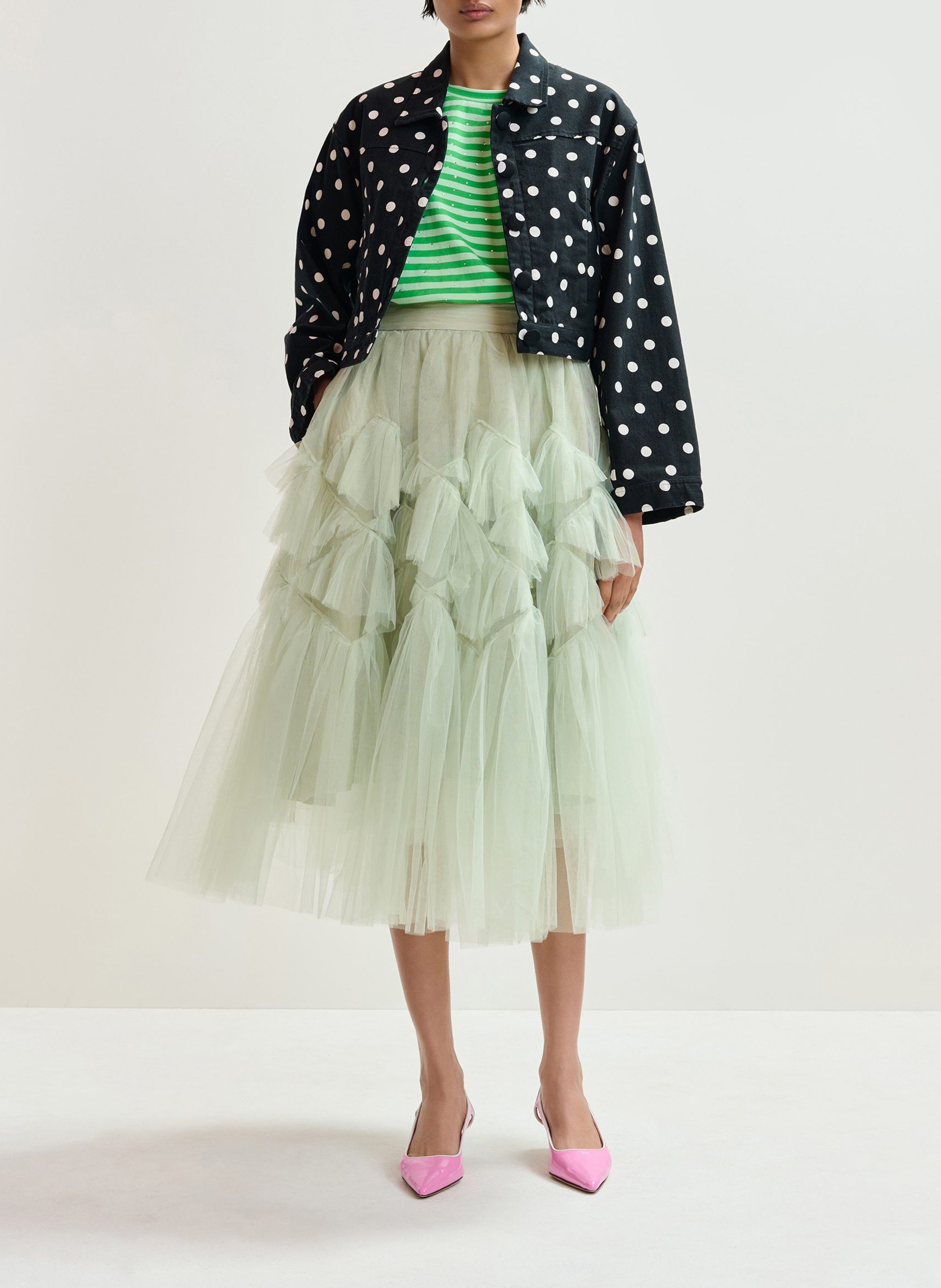 Tee-shirt oversize rayé à strass ESSENTIEL ANTWERP Bleu