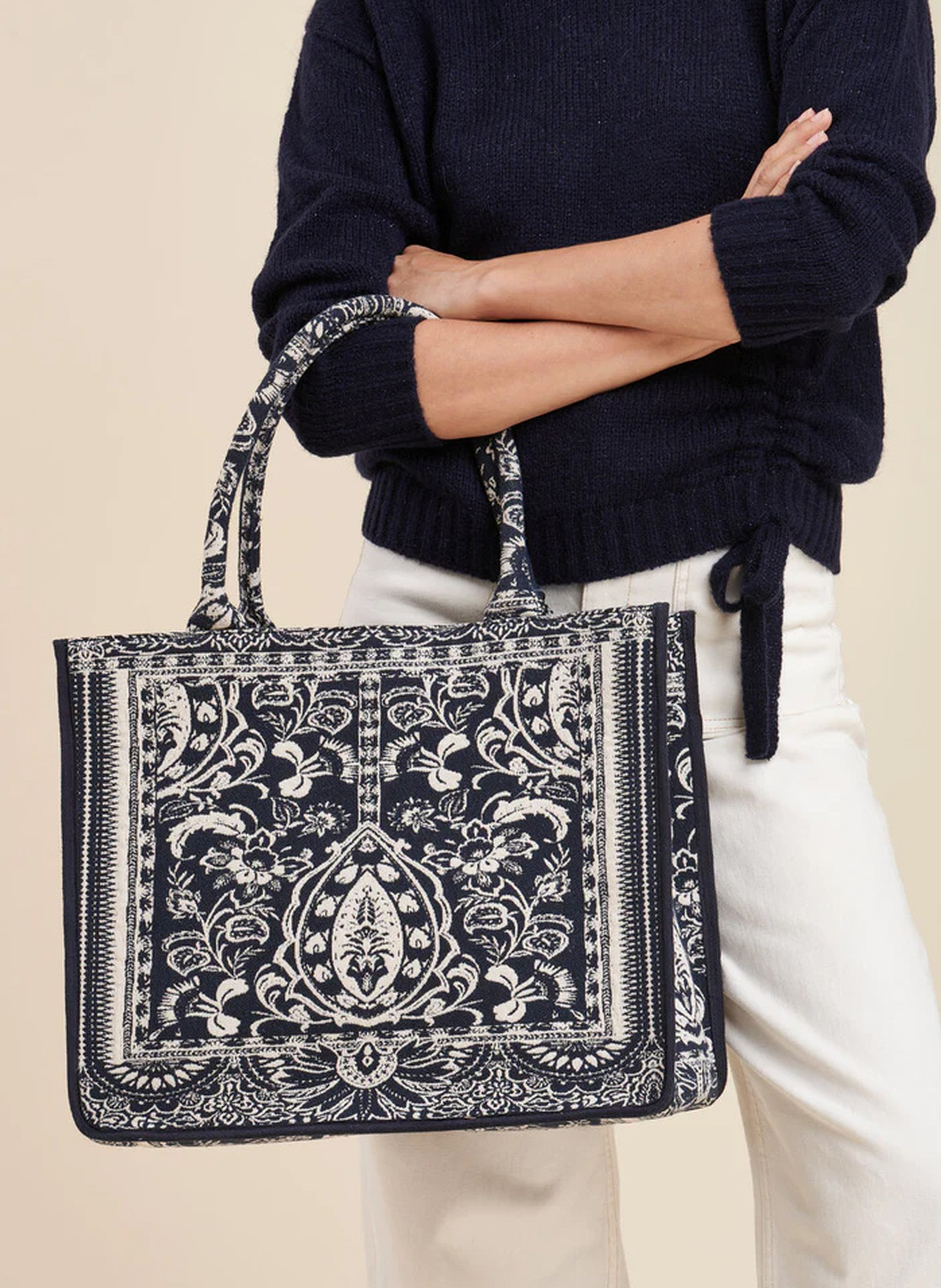Jacquard-Shopper LA FEE MARABOUTEE Blau