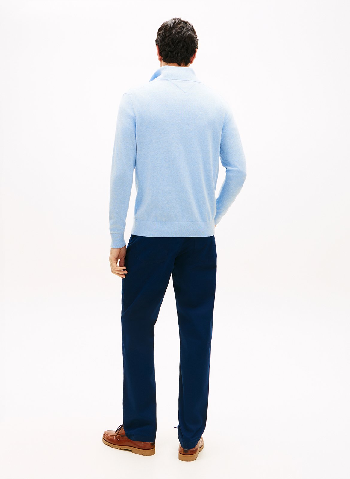 Rechte katoenen trui Blauw