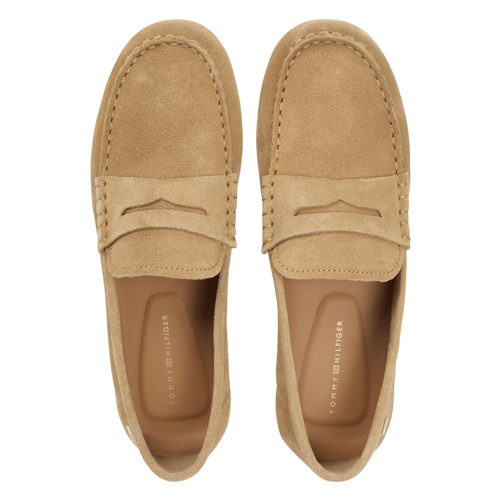 Slip-on suede loafers TOMMY HILFIGER Khaki