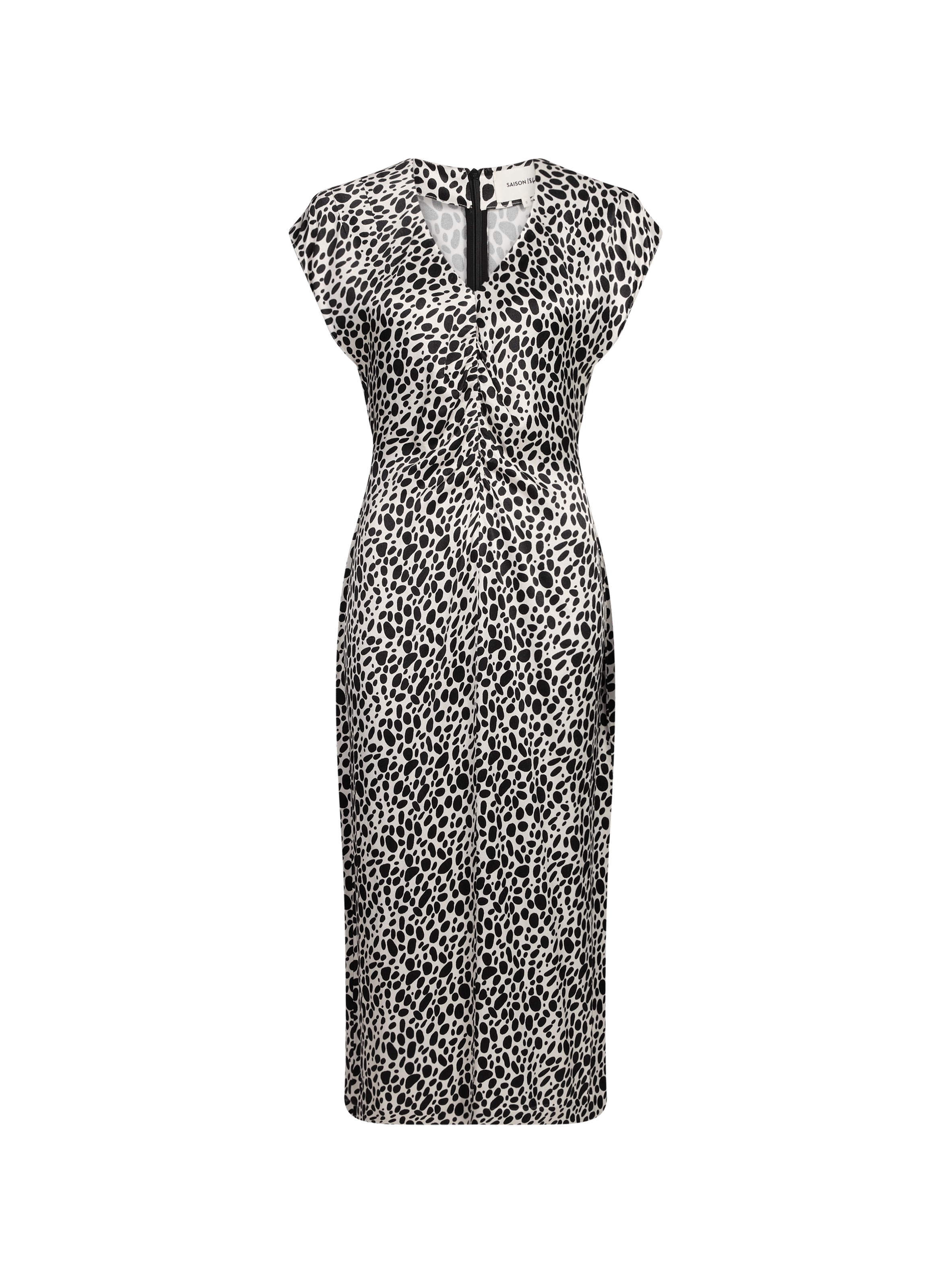 Robe midi col v imprimé SAISON 1865 Veelkleurig