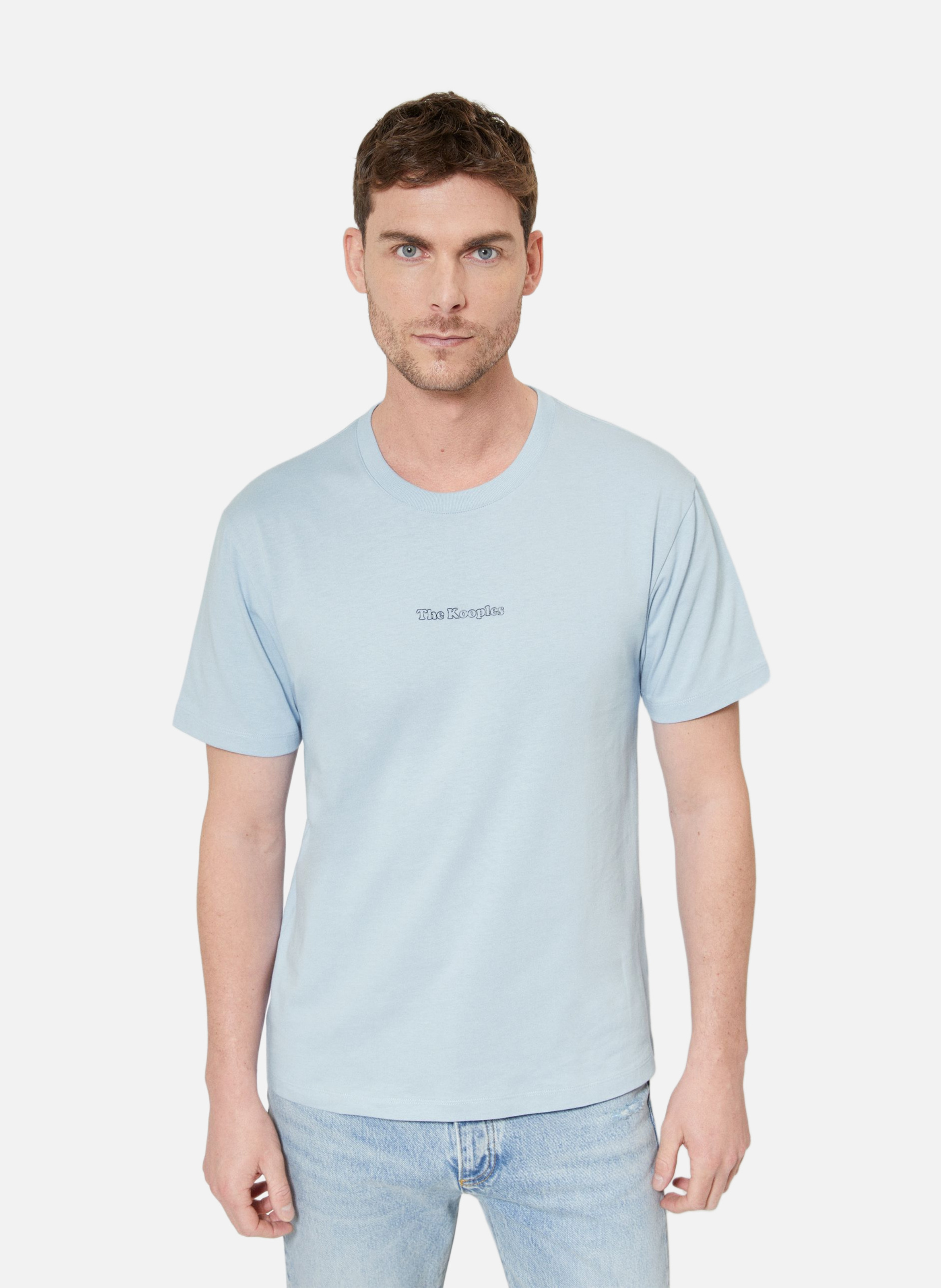 T-shirt with cut-out logo THE KOOPLES Blue