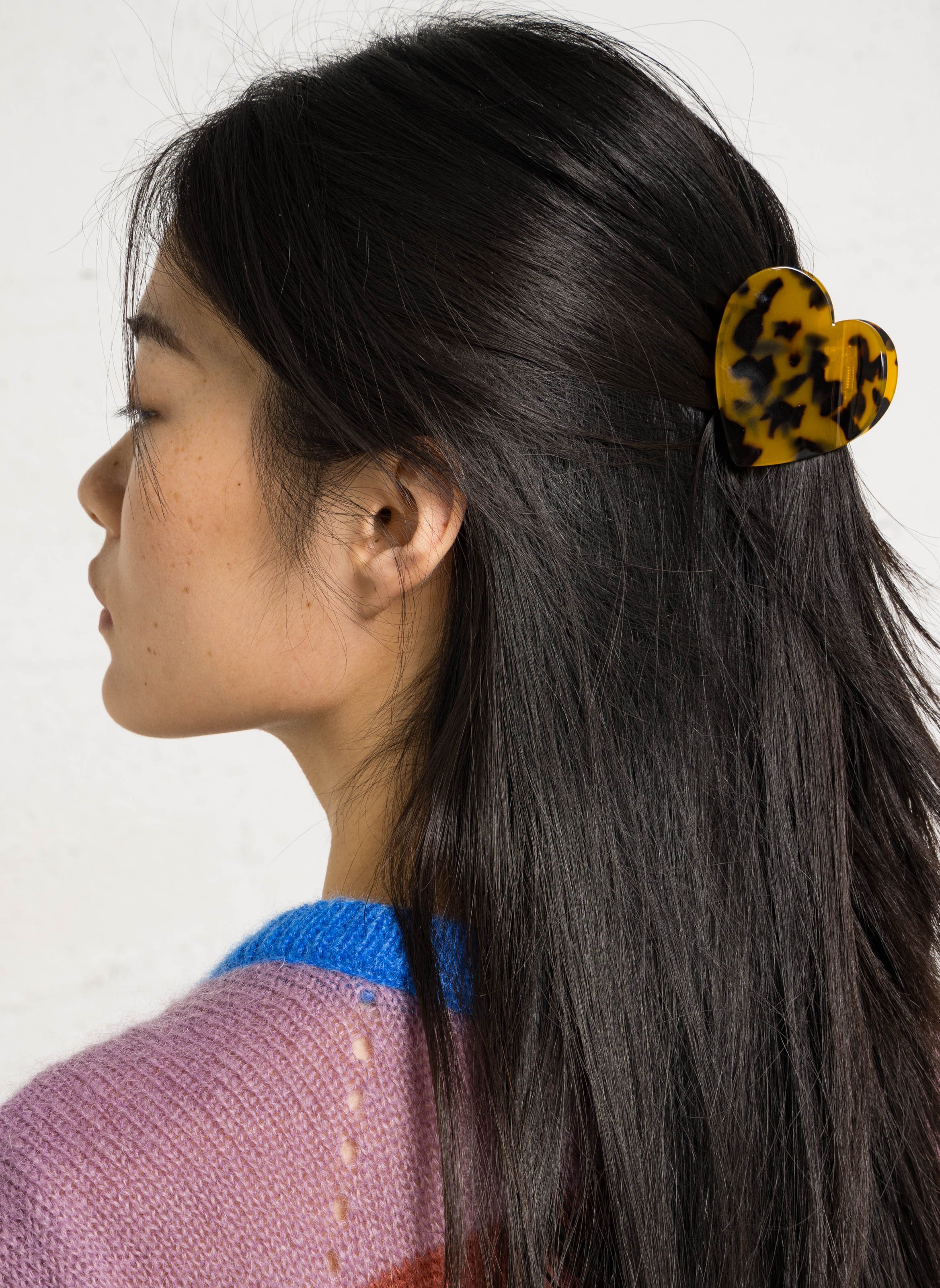 Haarspange aus bedrucktem Harz AU PRINTEMPS PARIS Braun