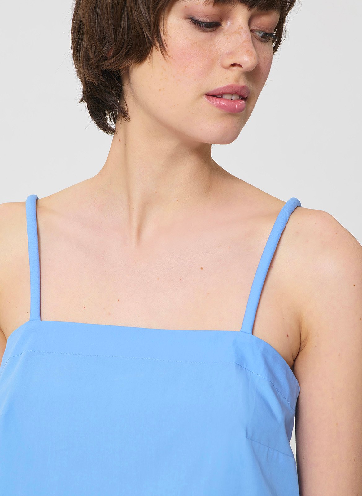 Top court ample en coton TARA JARMON Bleu