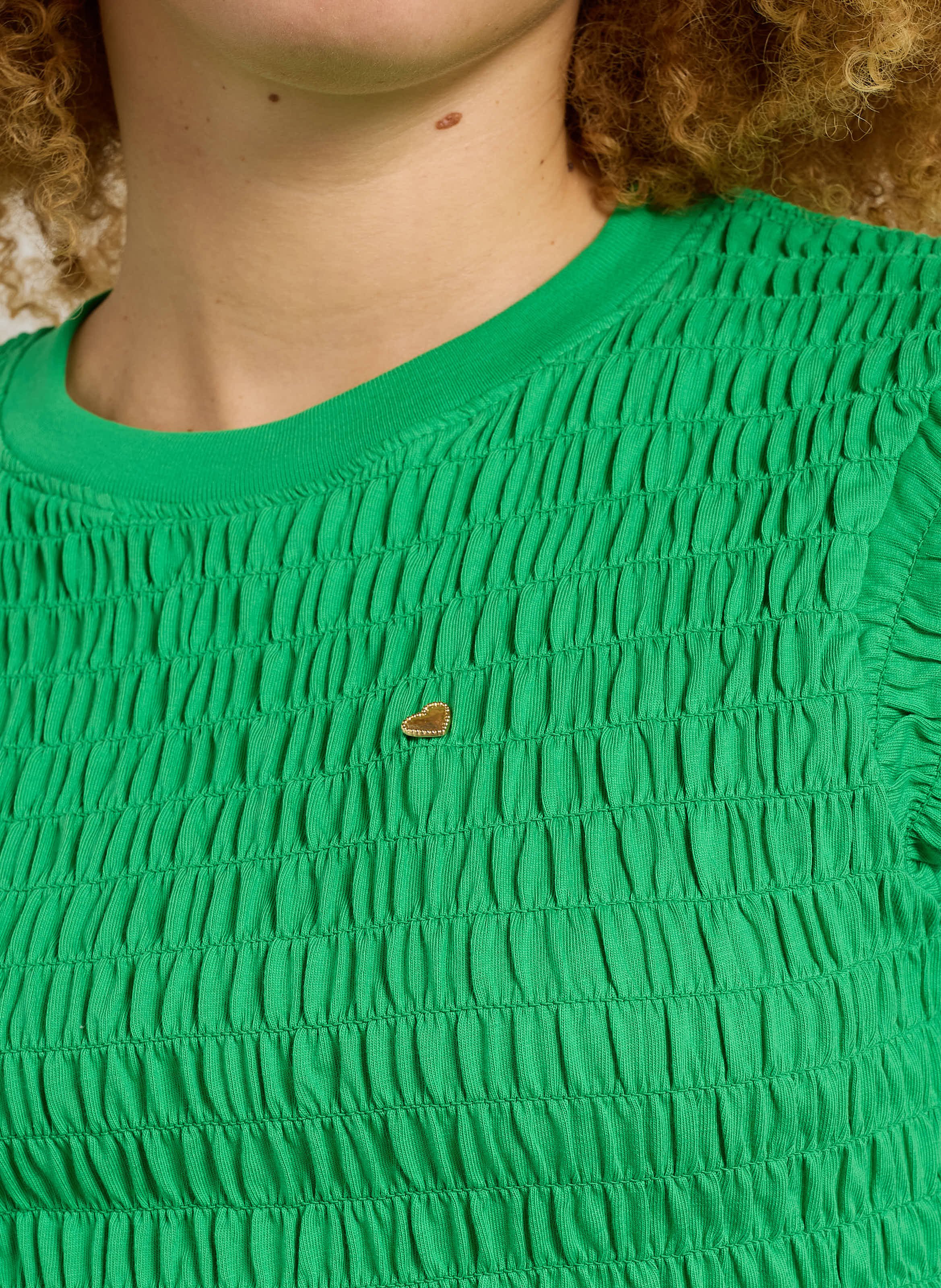 Tee-shirt col rond en coton bio FABIENNE CHAPOT Vert