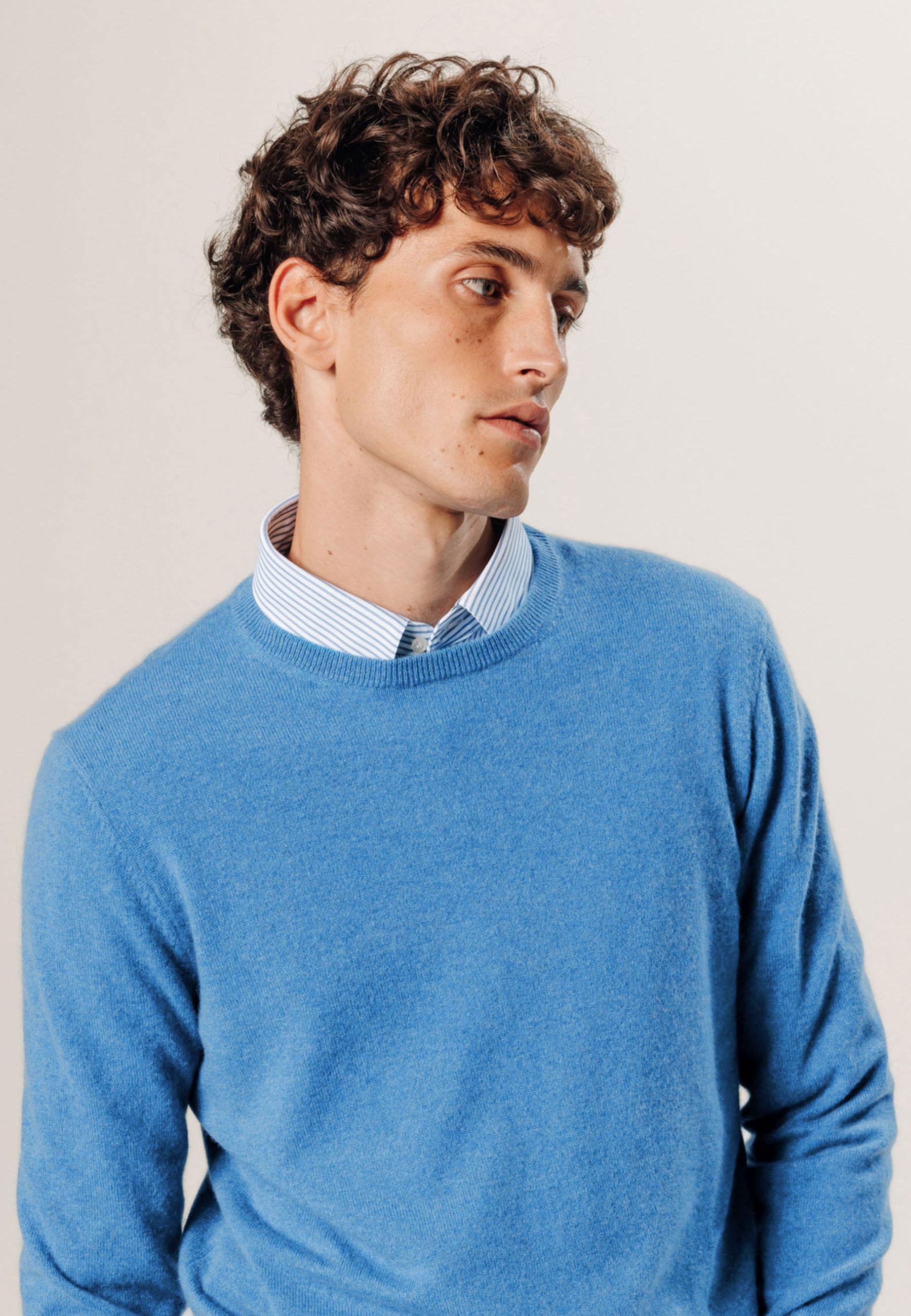 Pull col rond en cachemire RODIER Bleu