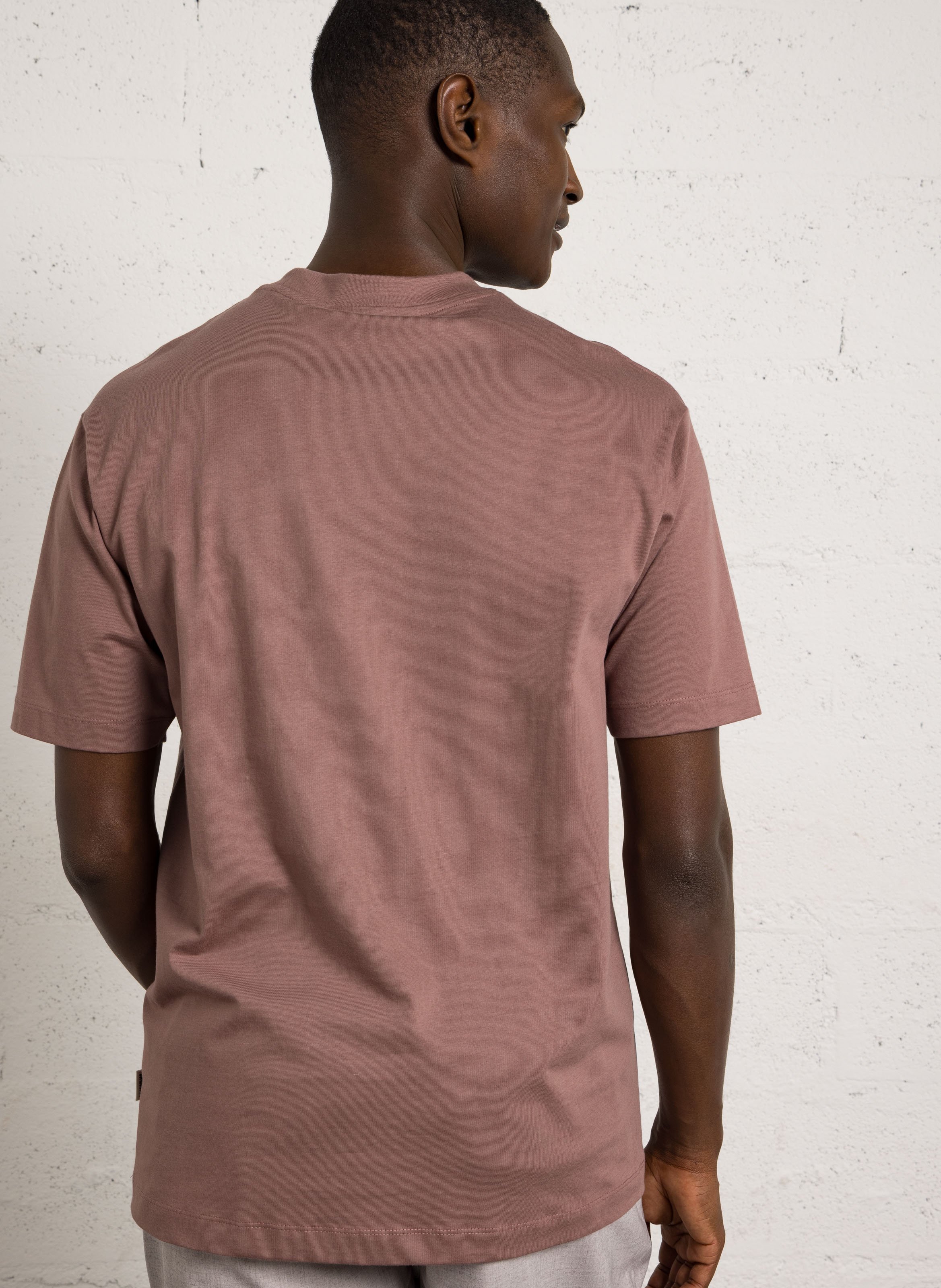 Tee-shirt oversize col rond en coton biologique MINIMUM Rose