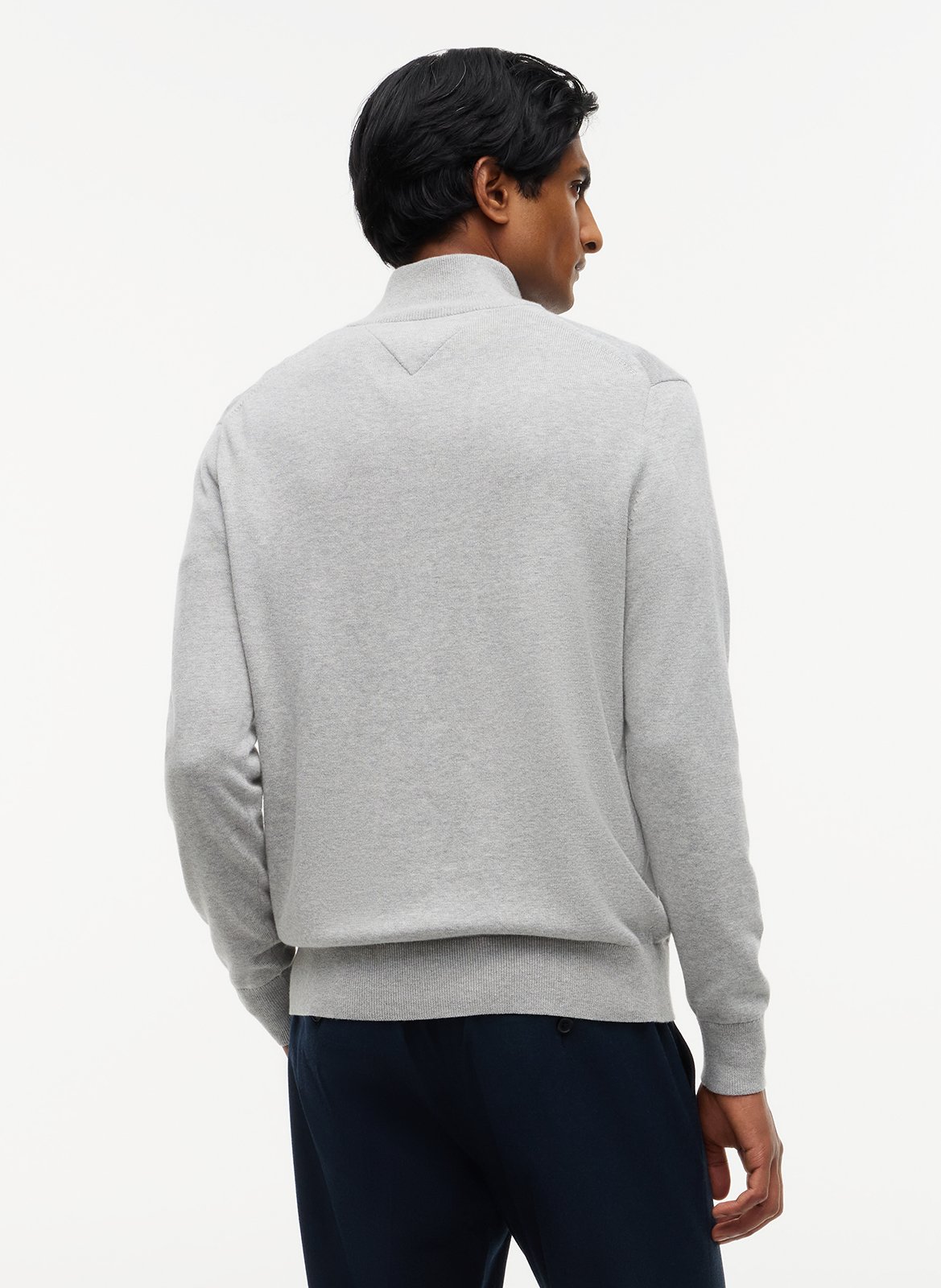 Pullover aus Bio-Baumwolle und Kaschmir mit Stehkragen, Regular Fit TOMMY HILFIGER Grau