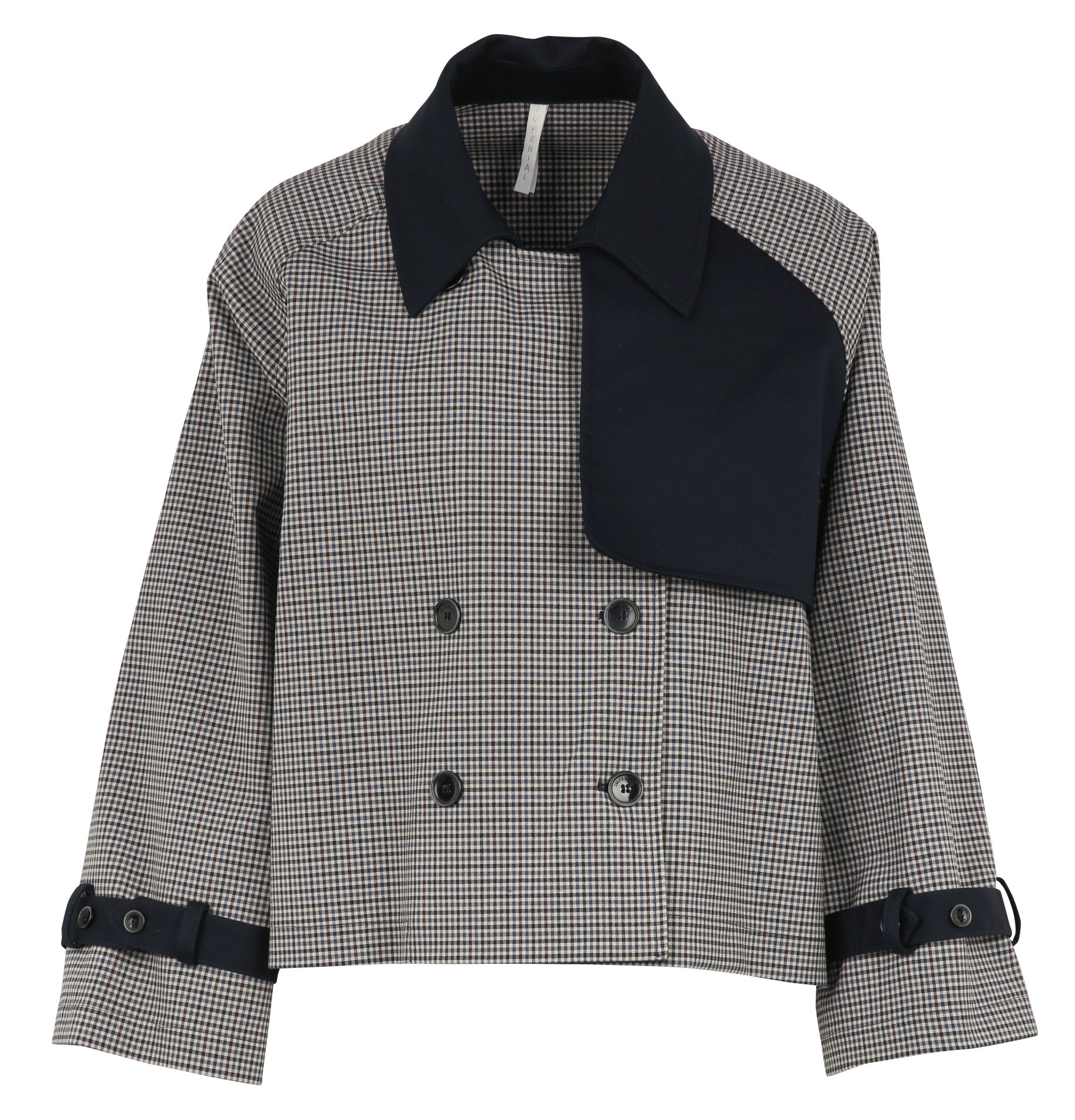 Short plaid trench coat IMPERIAL Beige