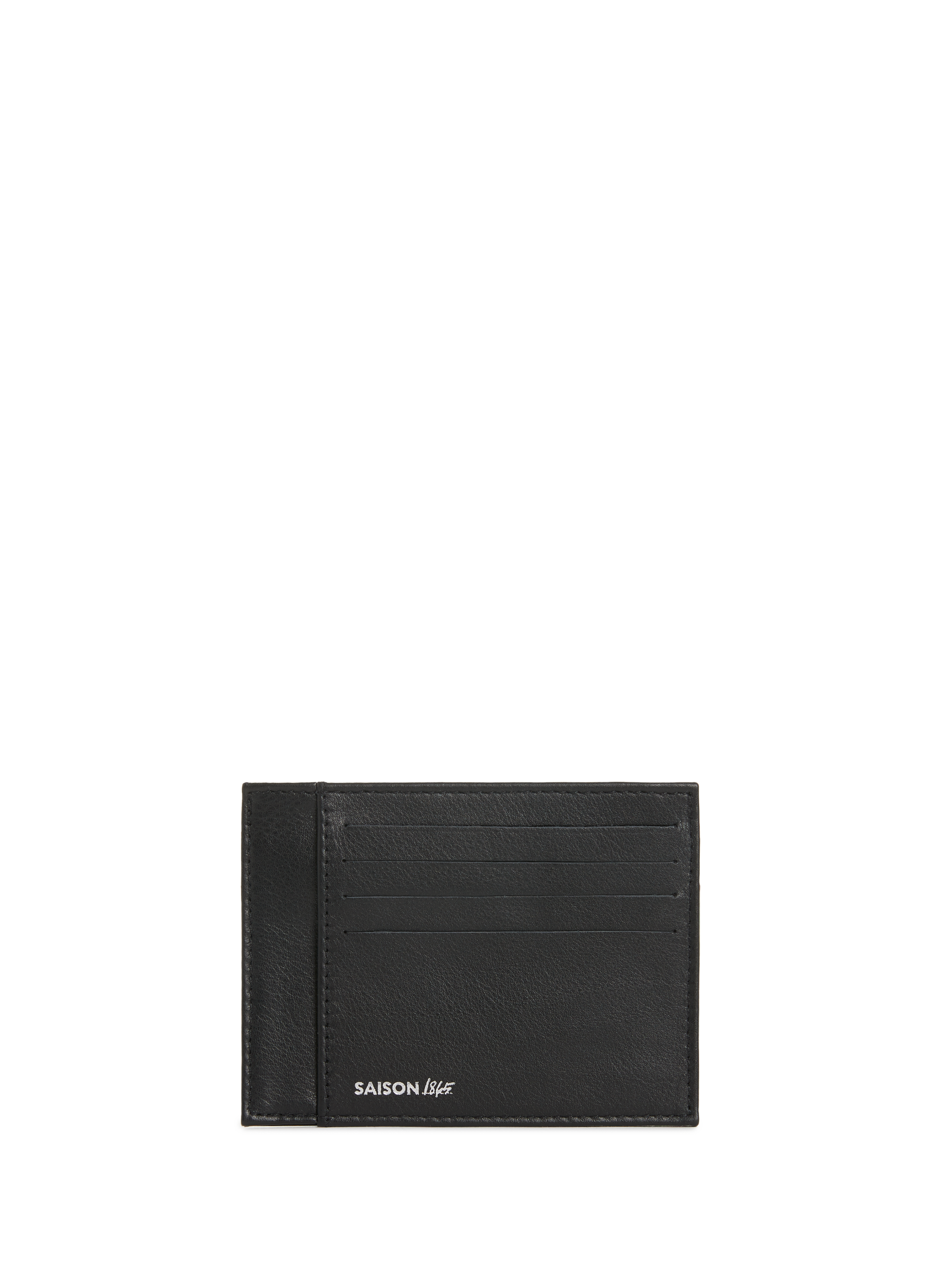 Leather Card Holder PM FRA 575 V ID Multi Simple V SAISON 1865 Black